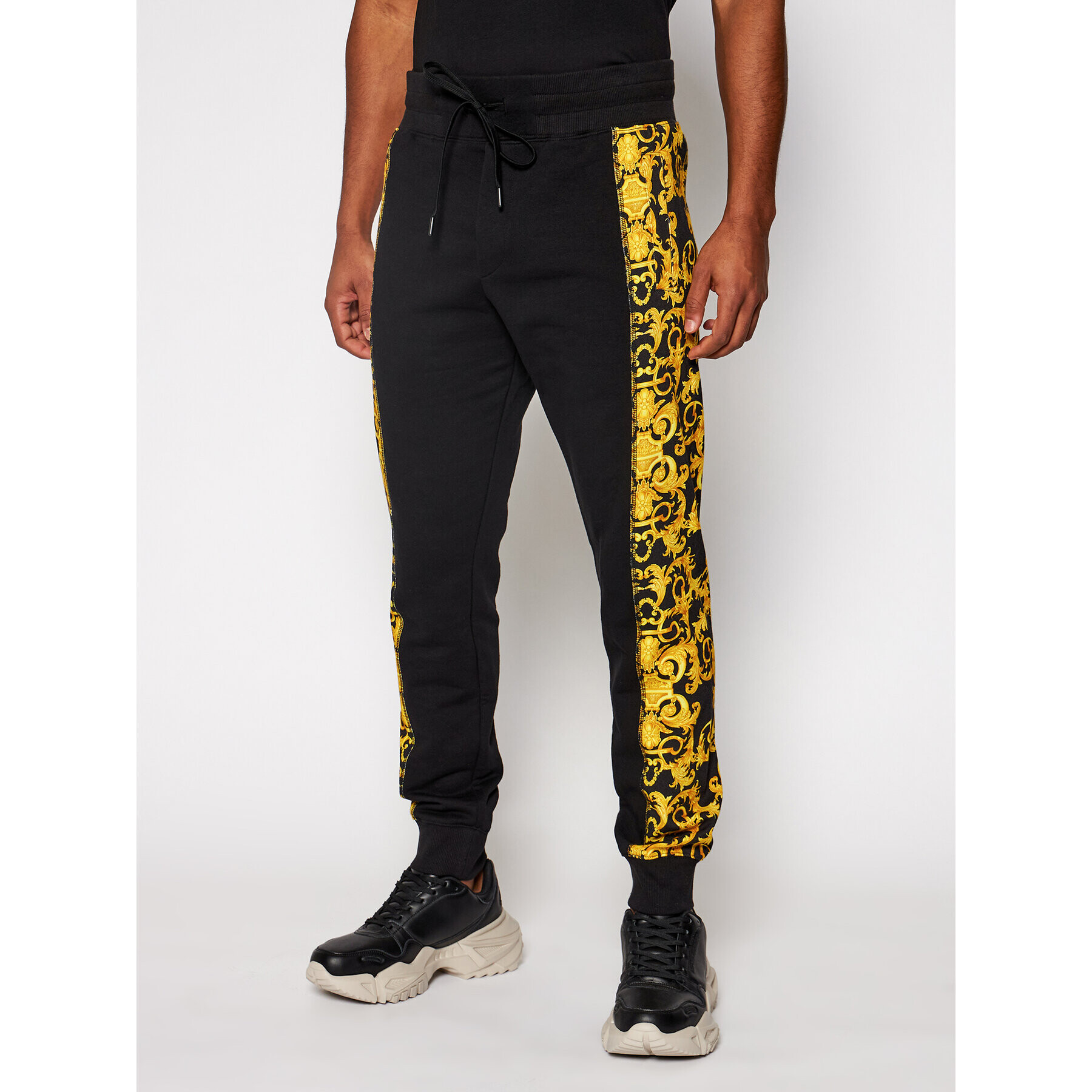 Versace Jeans Couture Spodnji del trenirke A2GWA1F9 Črna Regular Fit - Pepit.si