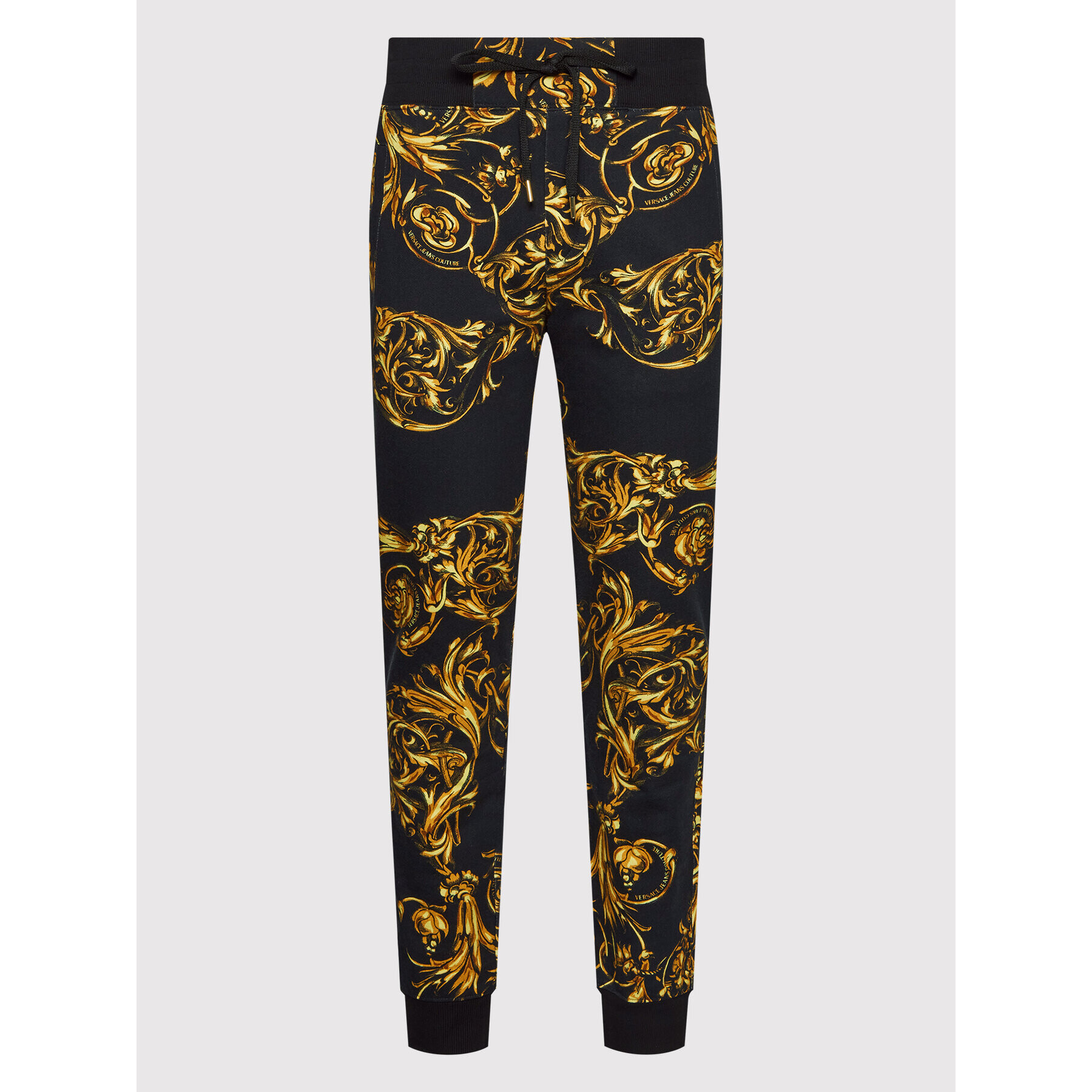 Versace Jeans Couture Spodnji del trenirke Print Garland 72GAA3B0 Črna Regular Fit - Pepit.si