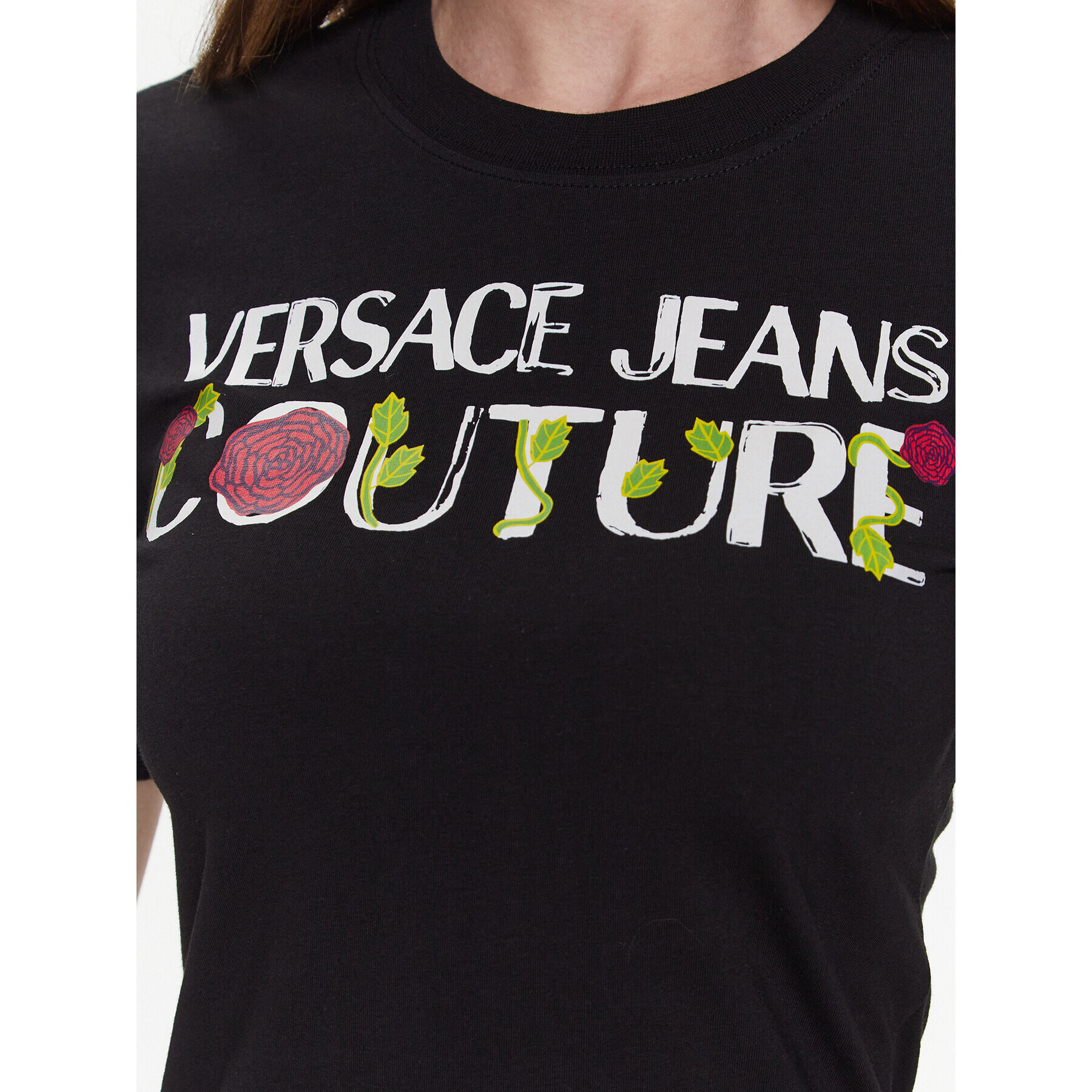 Versace Jeans Couture Vsakodnevna obleka 74HAOT15 Črna Regular Fit - Pepit.si