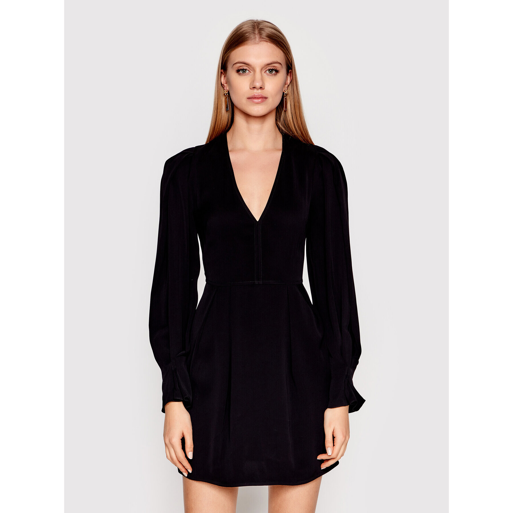 Victoria Victoria Beckham Cocktail obleka 1122WDR003389B Črna Regular Fit - Pepit.si