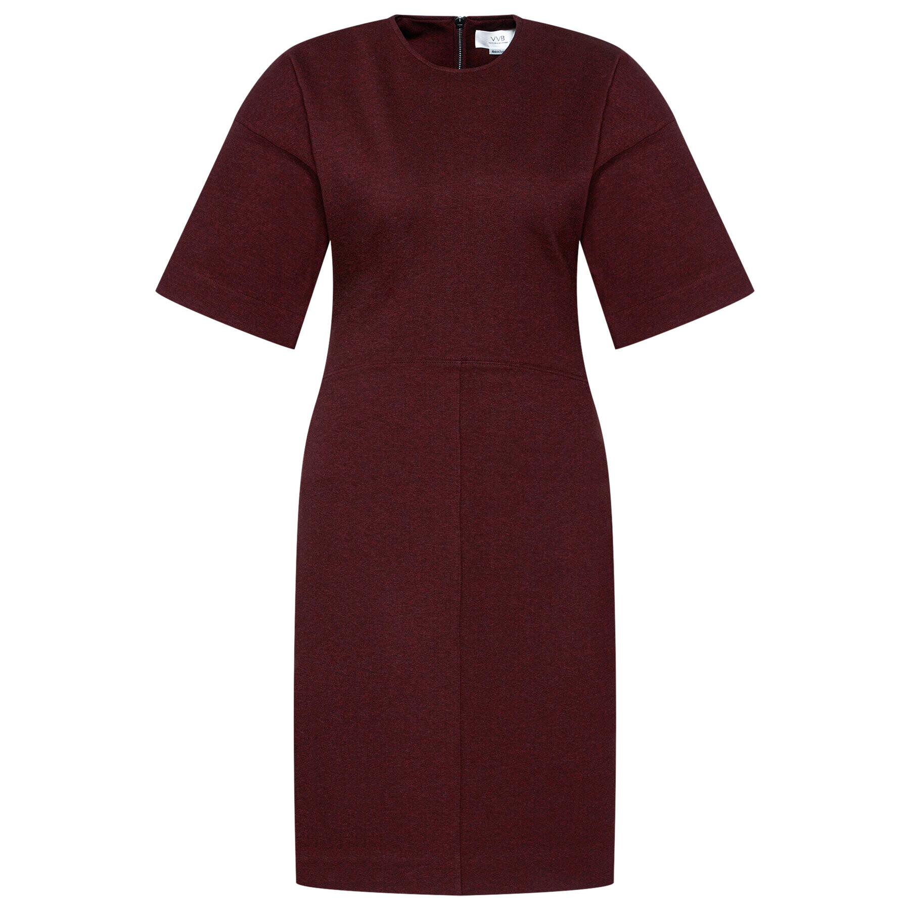 Victoria Victoria Beckham Pletena obleka Ponti 2221JDR002477A Bordo rdeča Slim Fit - Pepit.si