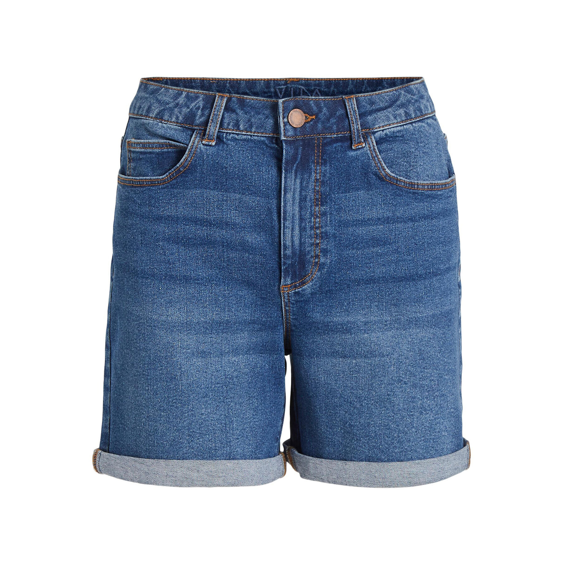 Vila Jeans kratke hlače Jo 14084720 Mornarsko modra Regular Fit - Pepit.si