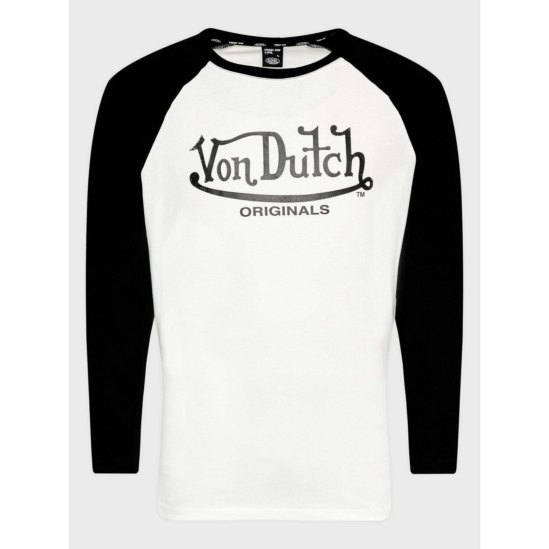 Von Dutch Majica z dolgimi rokavi Lane 6 324 009 Bela Relaxed Fit - Pepit.si