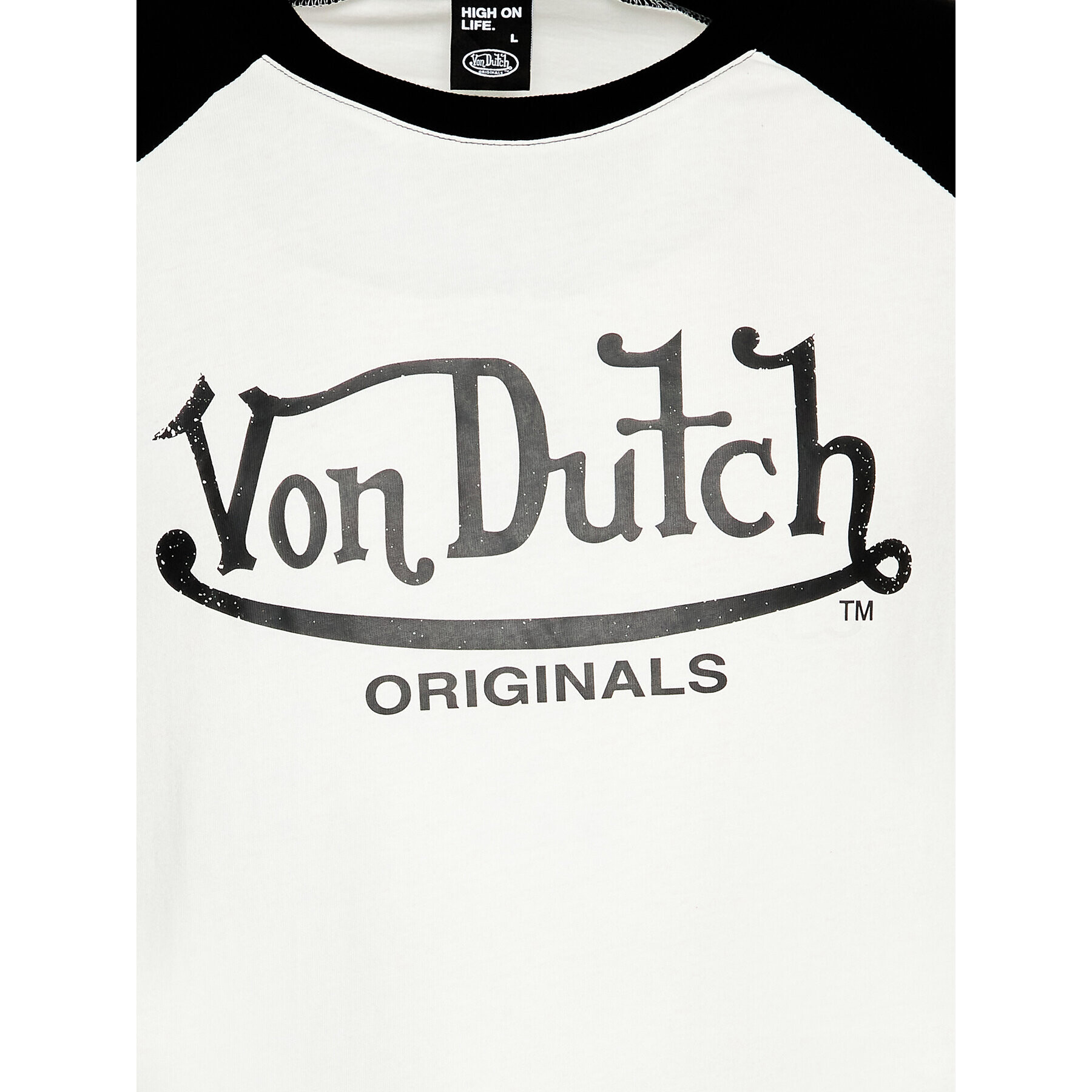 Von Dutch Majica z dolgimi rokavi Lane 6 324 009 Bela Relaxed Fit - Pepit.si