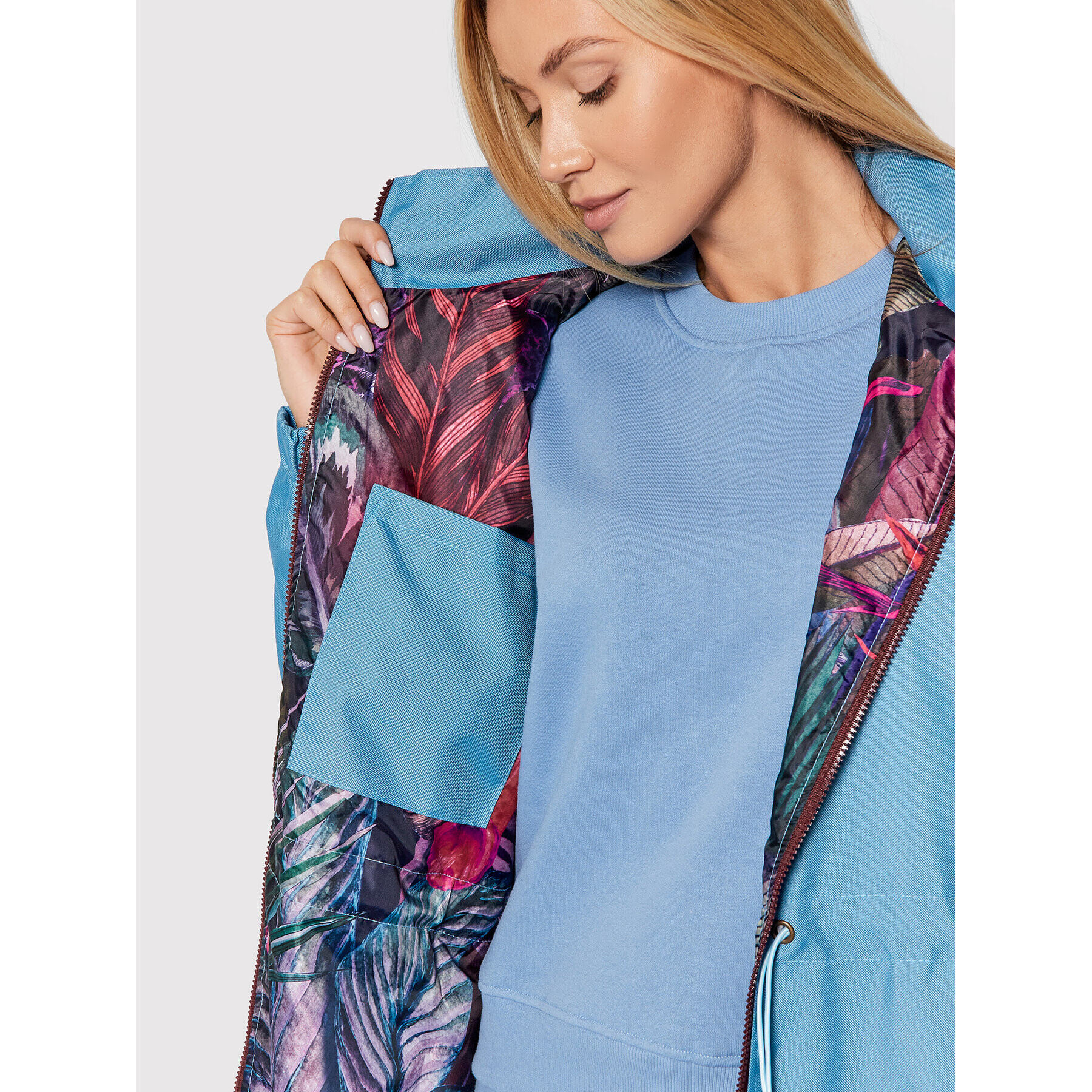 Waikane Vibe Parka Tropical Modra Regular Fit - Pepit.si