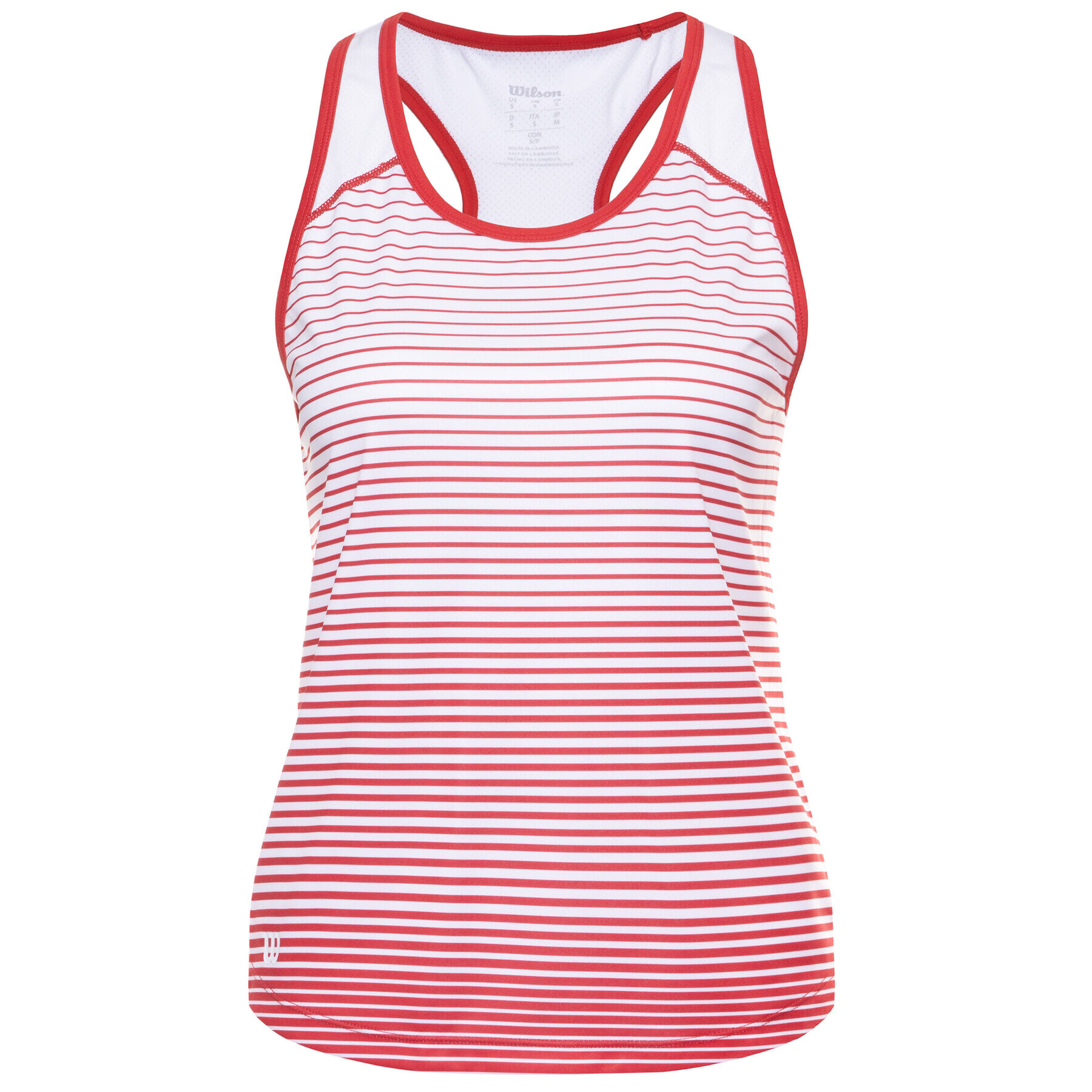 Wilson Športna majica Team Striped Tank WRA766102 Rdeča Slim Fit - Pepit.si