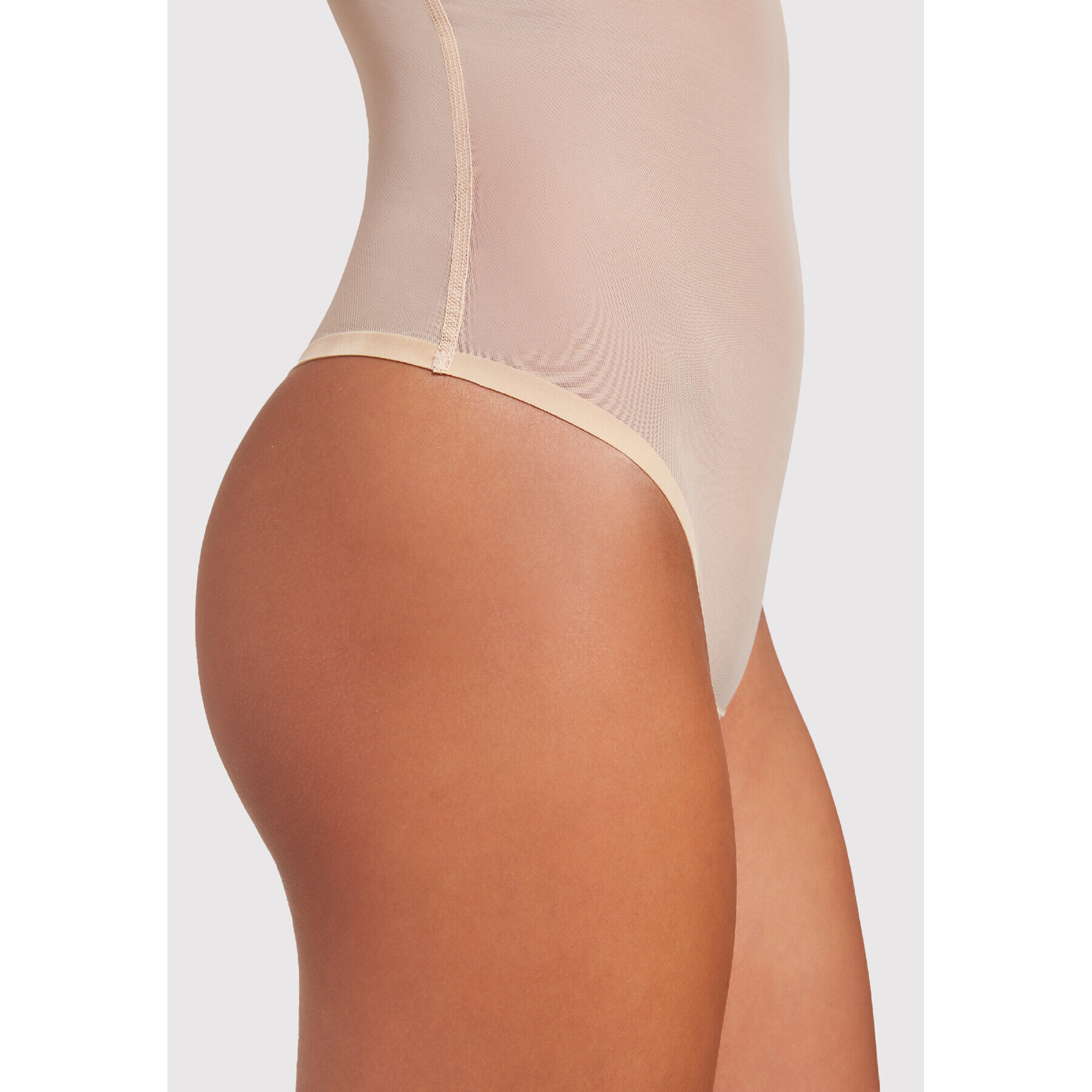 Wolford Bodi Tulle 79042 Bež - Pepit.si