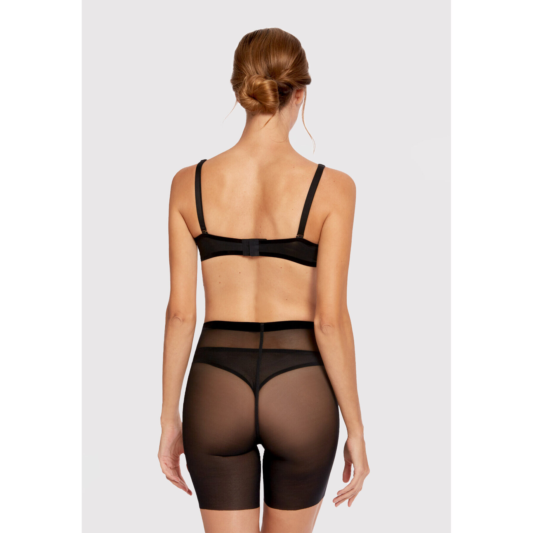 Wolford Oblikovalno perilo spodnji del Tulle 69552 Črna - Pepit.si