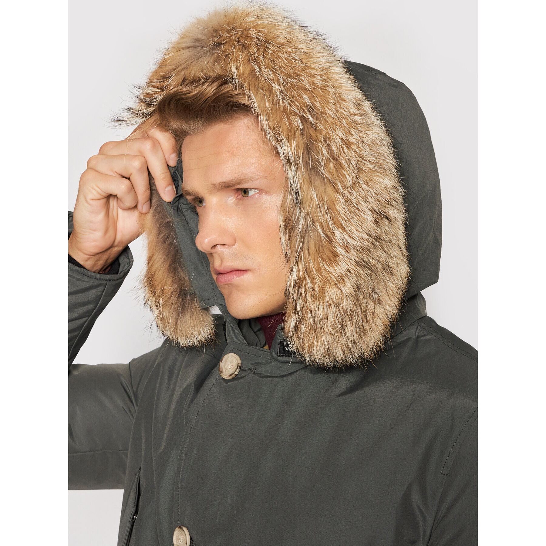 Woolrich Parka Arctic CFWOOU0482MRUT0001 Siva Regular Fit - Pepit.si