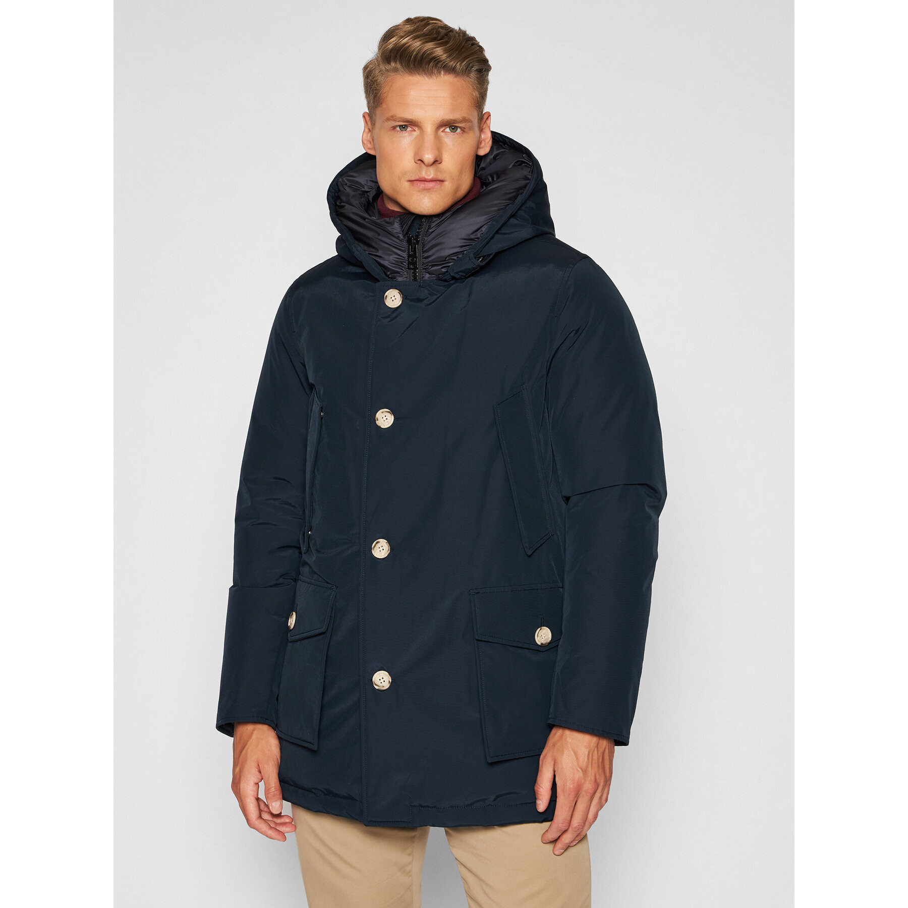 Woolrich Parka Arctic CFWOOU0483MRUT001 Mornarsko modra Regular Fit - Pepit.si