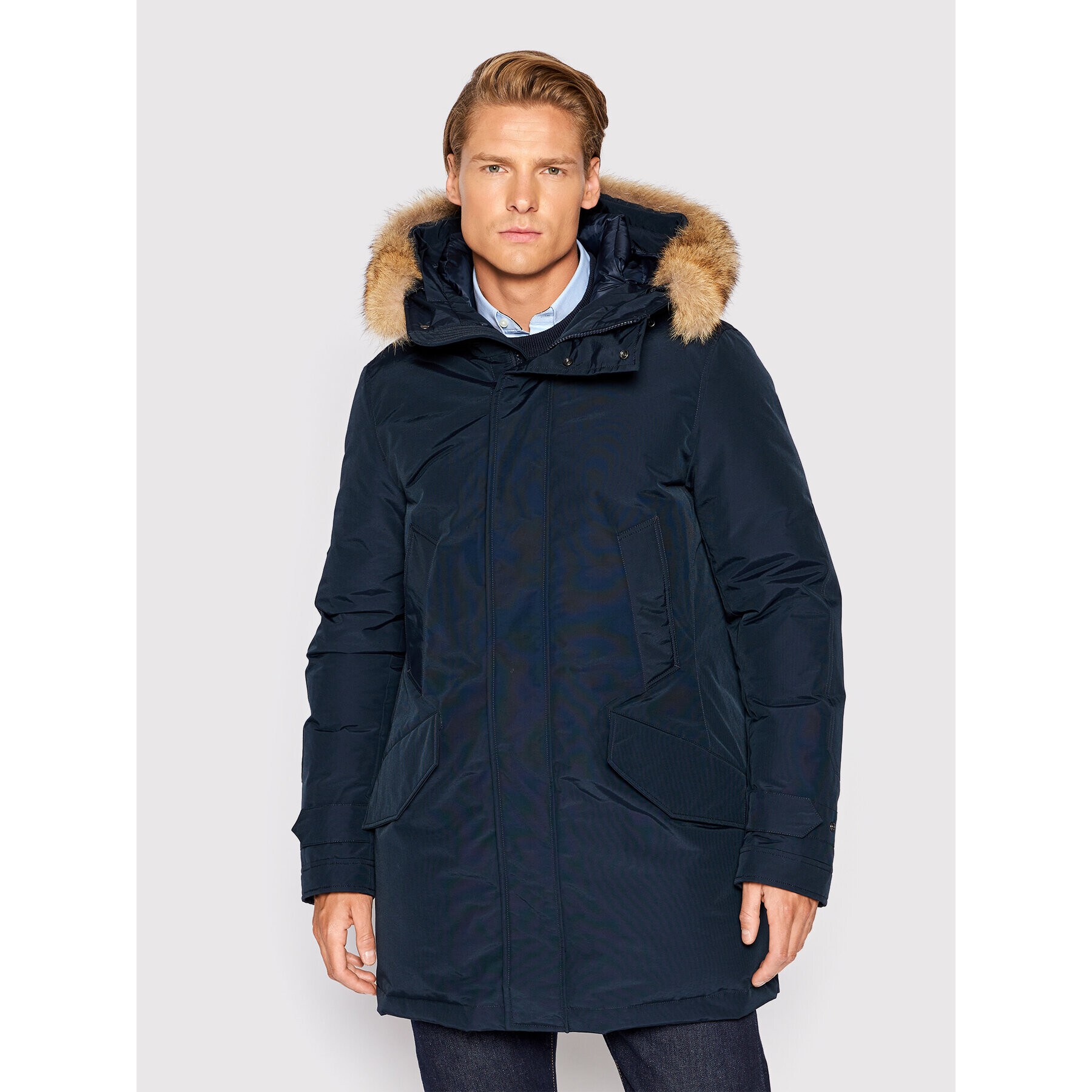 Woolrich Parka Polar CFWOOU0486MRUT0001 Mornarsko modra Regular Fit - Pepit.si