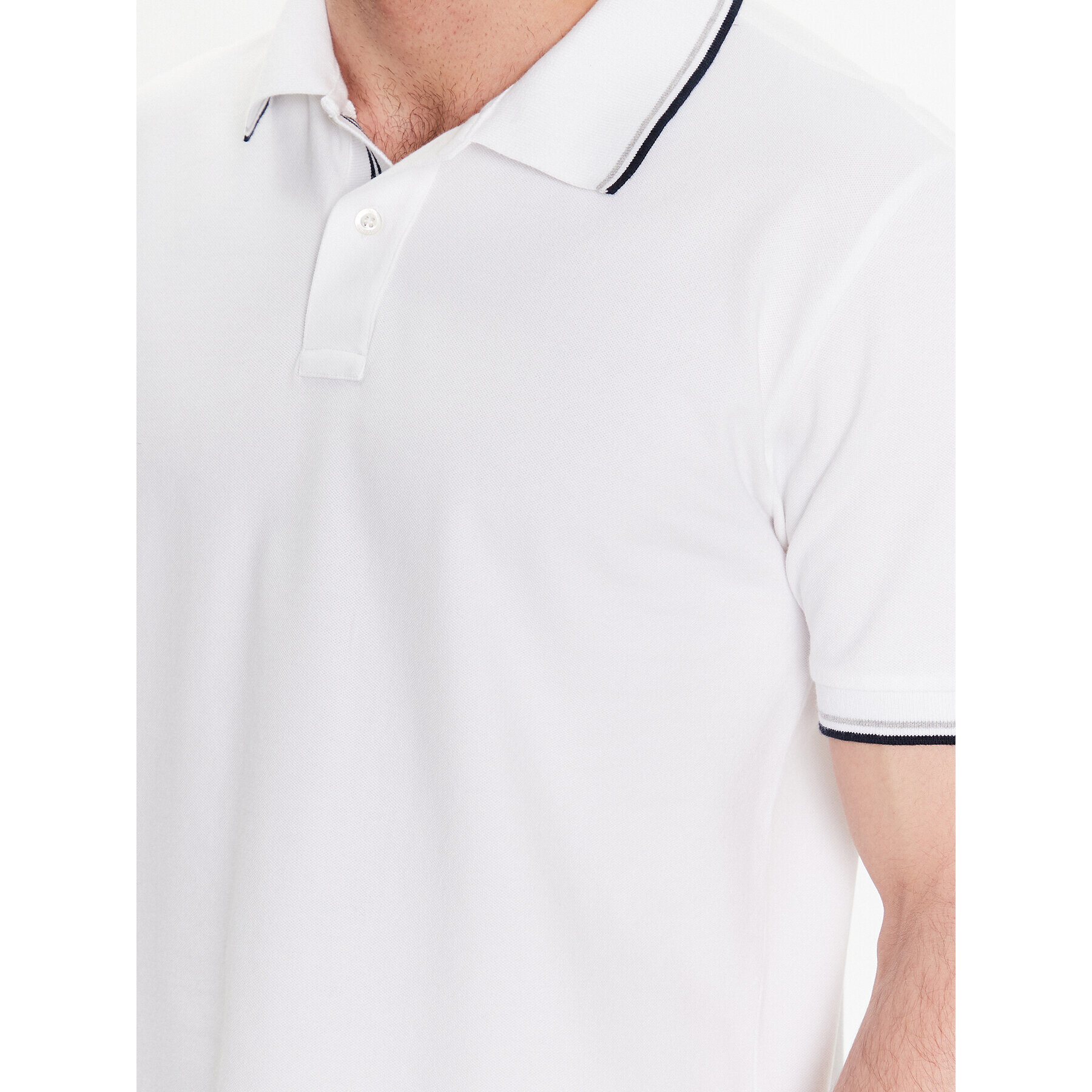 Woolrich Polo majica Monterey CFWOPO0053MRUT2932 Bela Regular Fit - Pepit.si