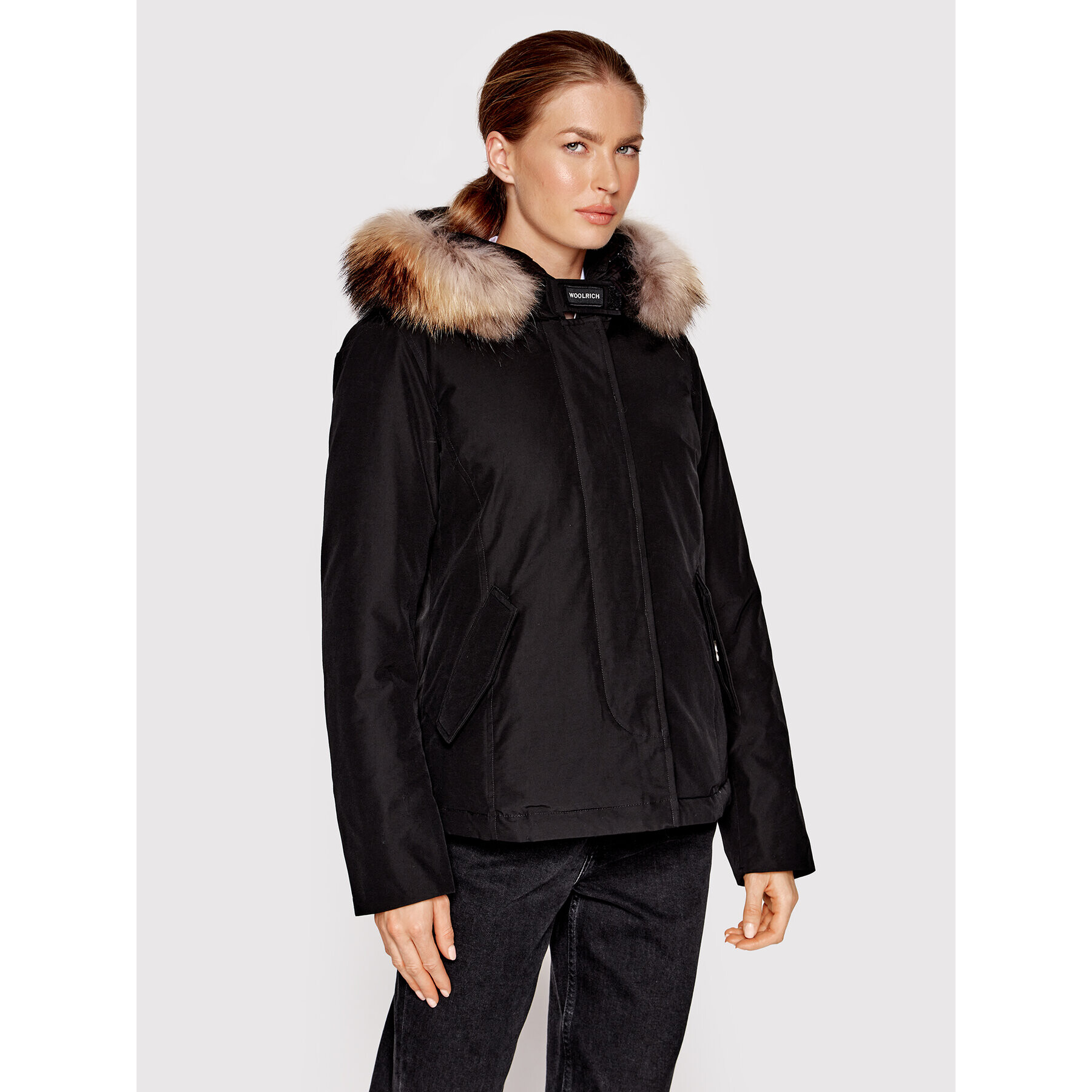 Woolrich Puhovka Arctic Raccoon CFWWOU0548FRUT0001 Črna Regular Fit - Pepit.si