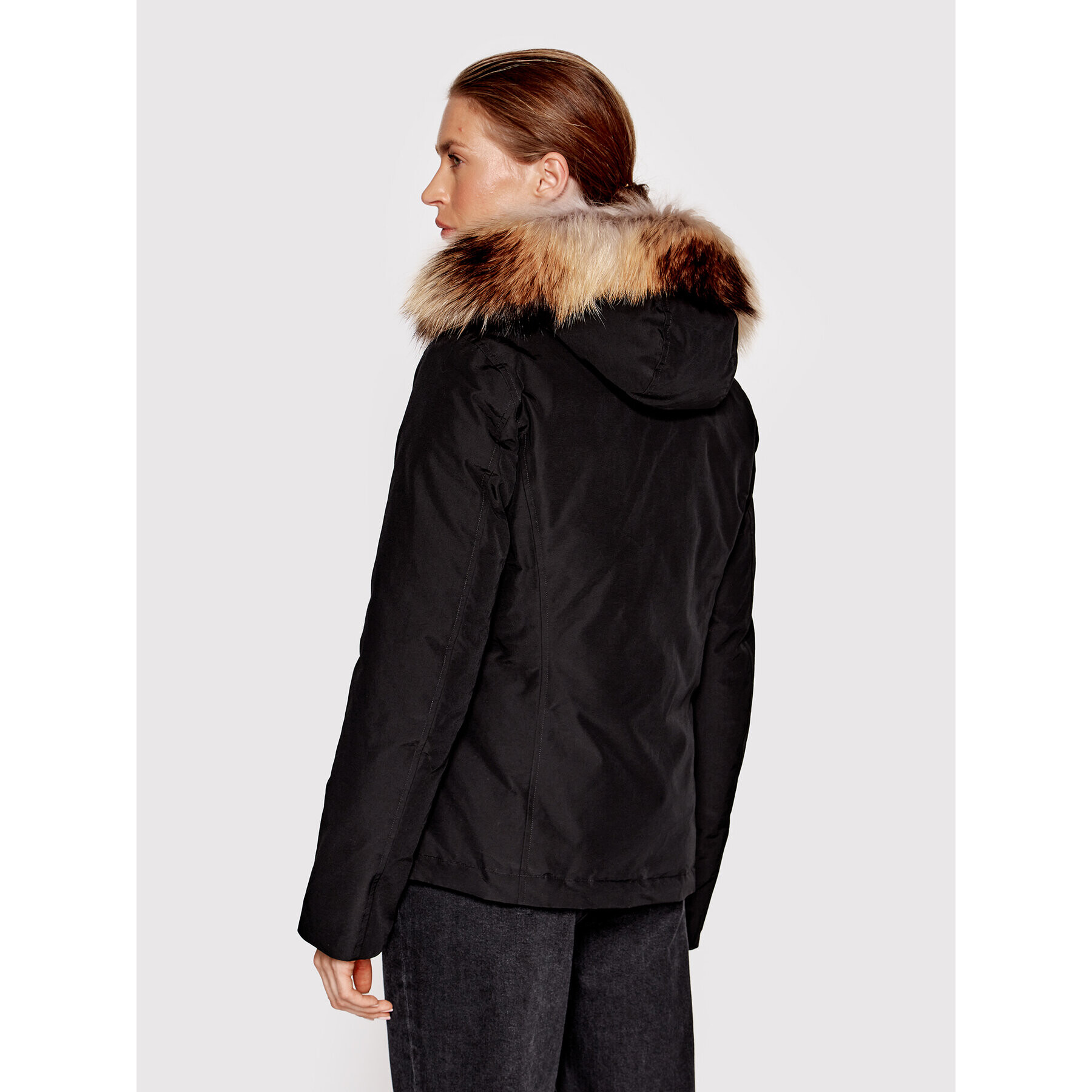 Woolrich Puhovka Arctic Raccoon CFWWOU0548FRUT0001 Črna Regular Fit - Pepit.si