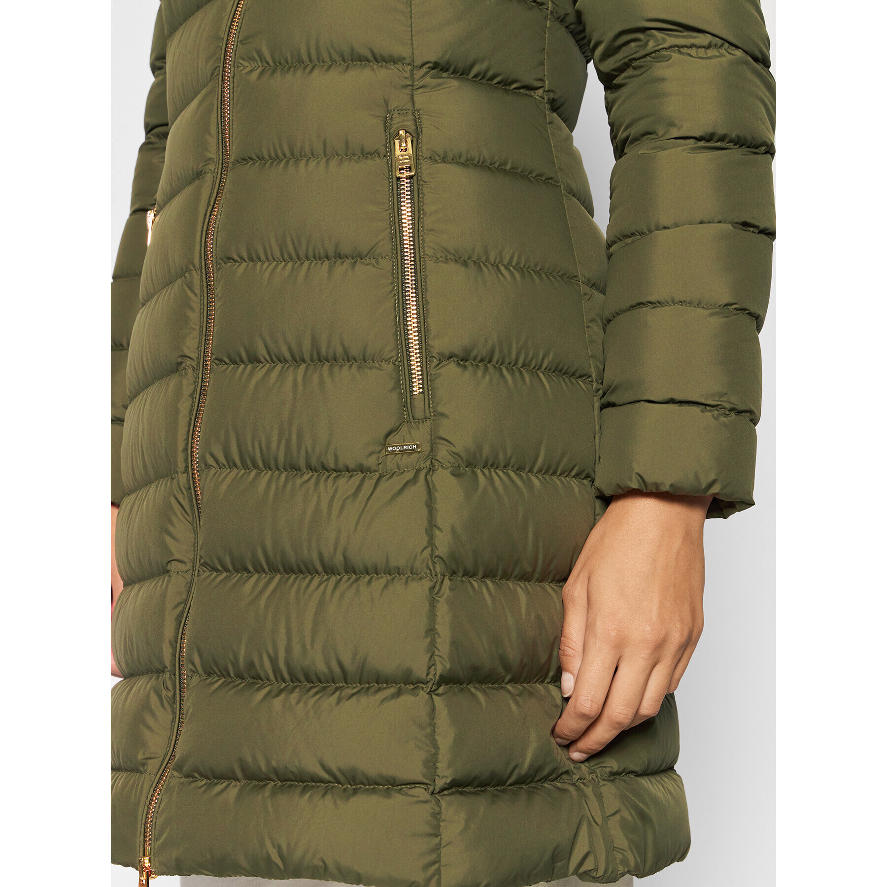 Woolrich Puhovka Ellis CFWWOU0508FRUT2635 Zelena Regular Fit - Pepit.si