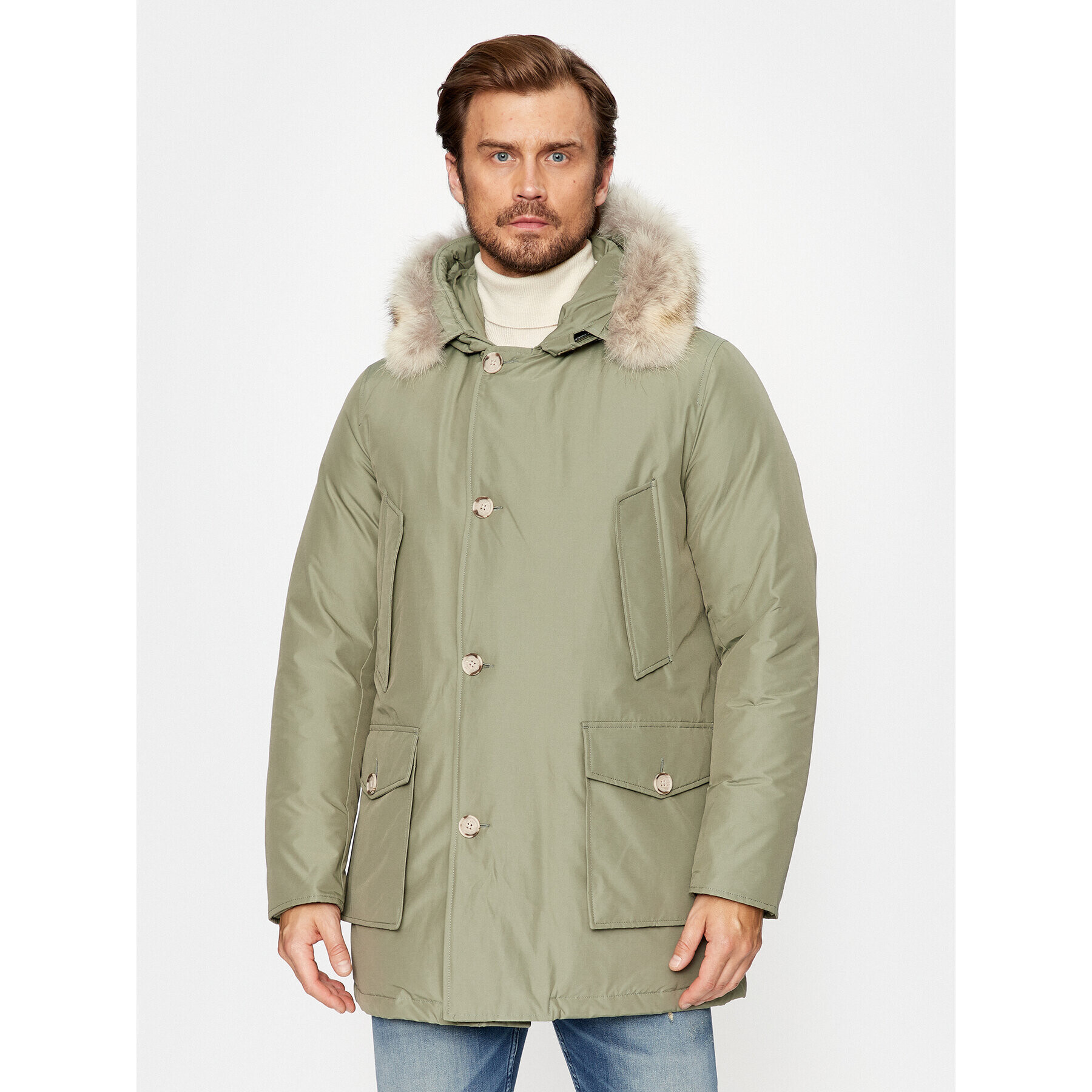 Woolrich Zimska jakna Arctic CFWOOU0482MRUT0001 Zelena Regular Fit - Pepit.si