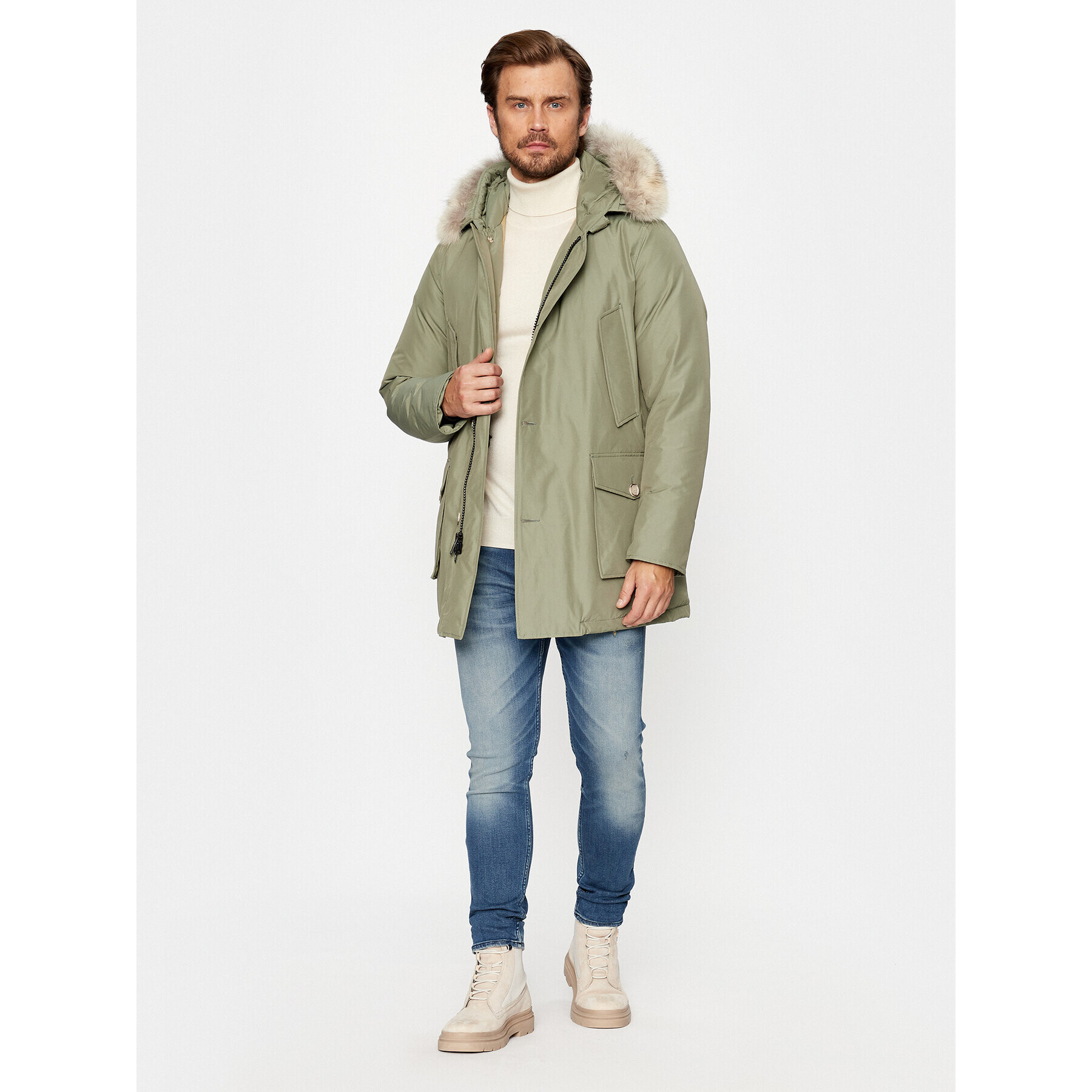 Woolrich Zimska jakna Arctic CFWOOU0482MRUT0001 Zelena Regular Fit - Pepit.si