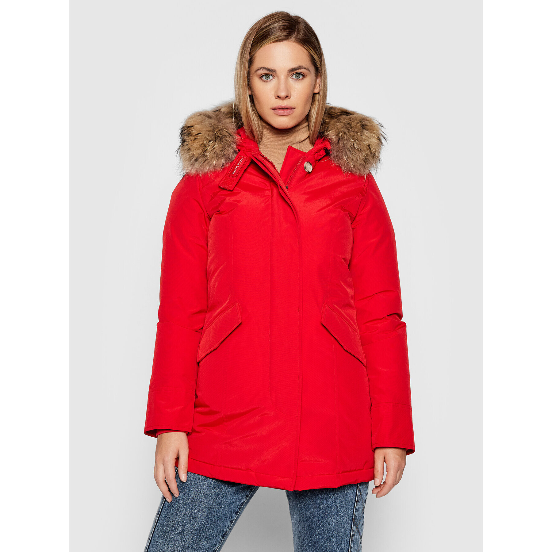 Woolrich Zimska jakna Arctic Raccoon CFWWOU0538FR UT0001 Rdeča Regular Fit - Pepit.si