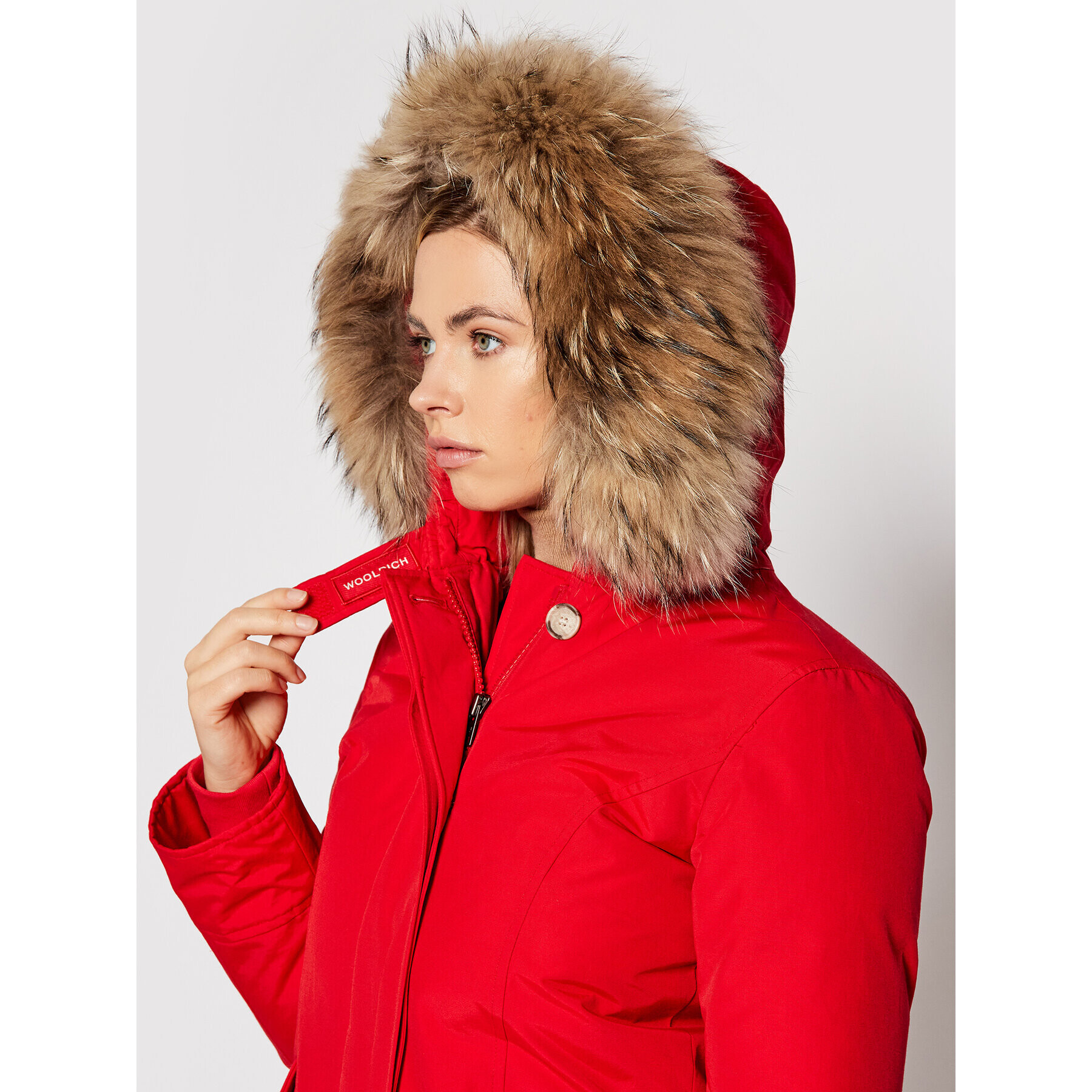 Woolrich Zimska jakna Arctic Raccoon CFWWOU0538FR UT0001 Rdeča Regular Fit - Pepit.si