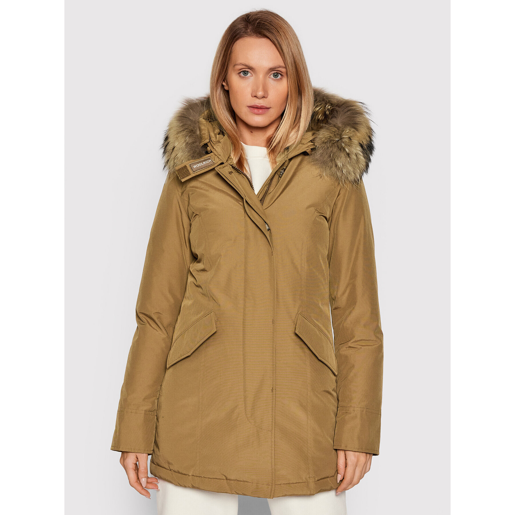 Woolrich Zimska jakna Arctic Raccoon CFWWOU0538FR UT0001 Rjava Regular Fit - Pepit.si