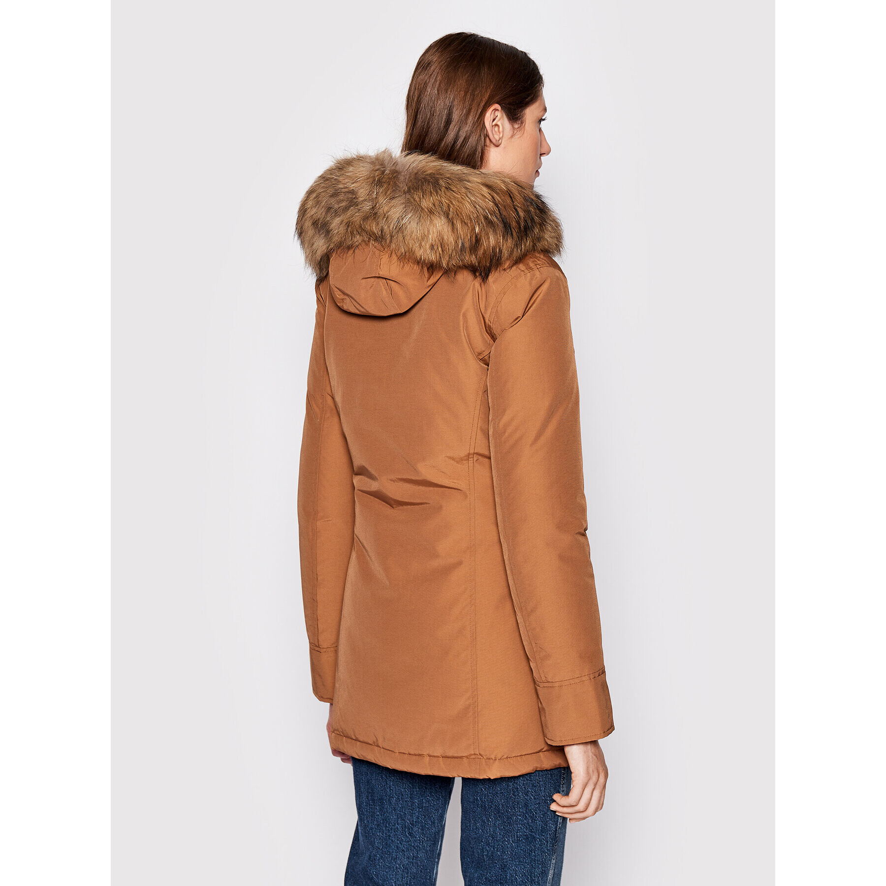 Woolrich Zimska jakna Arctic Raccoon CFWWOU0538FRUT0001 Rjava Regular Fit - Pepit.si