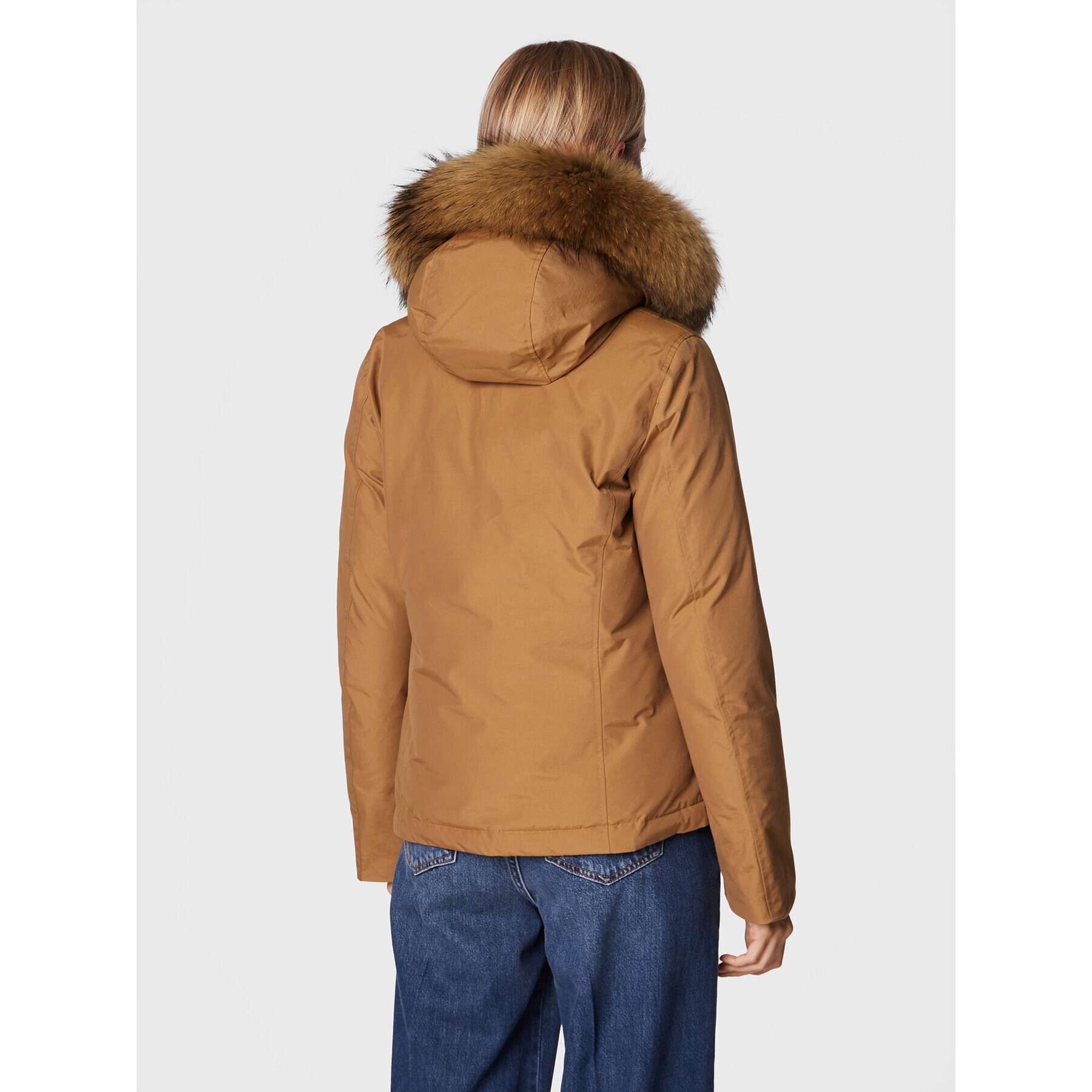 Woolrich Zimska jakna Arctic Raccoon CFWWOU0548FRUT0001 Rjava Regular Fit - Pepit.si