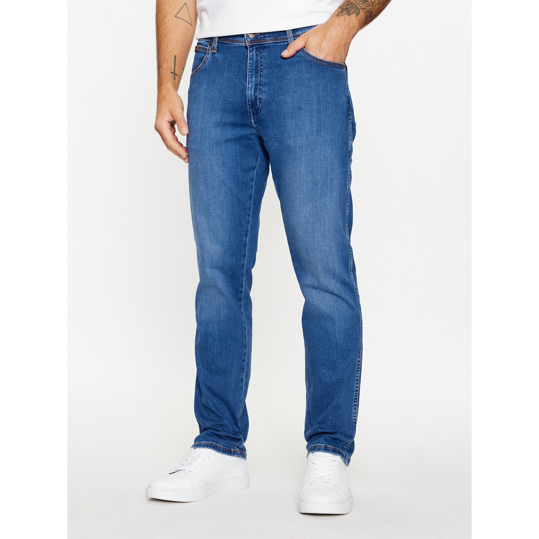 Wrangler Jeans hlače Texas 112341398 Modra Slim Fit - Pepit.si