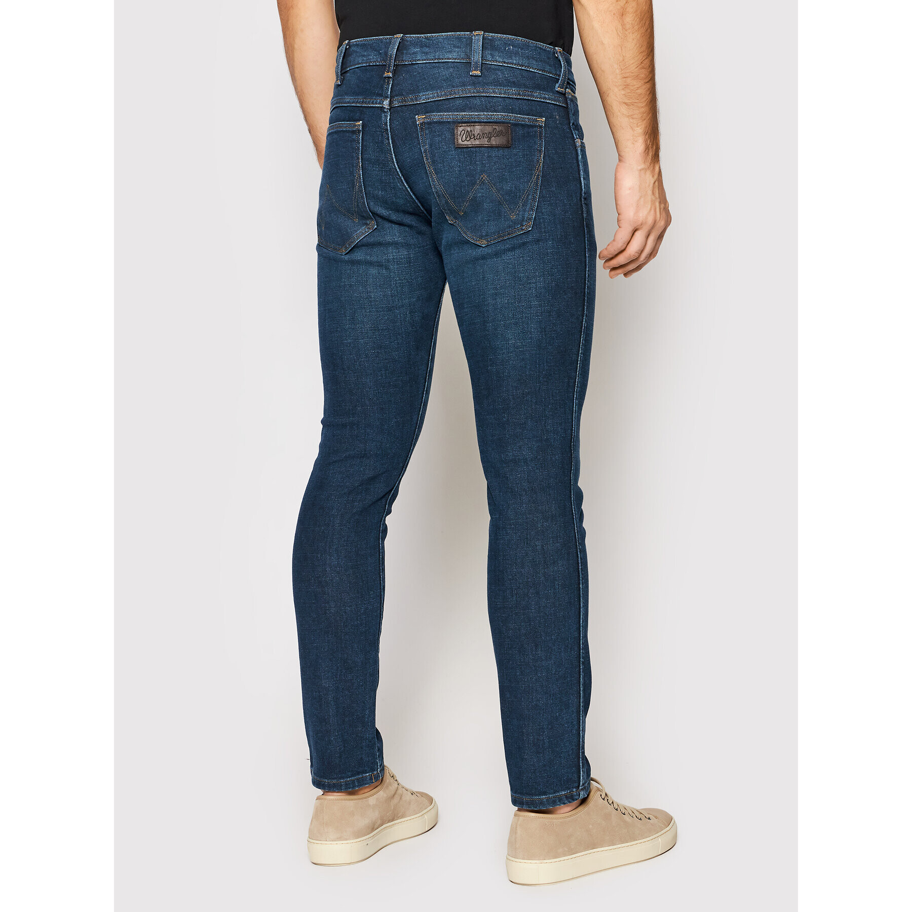 Wrangler Jeans hlače Larston W18S28292 Mornarsko modra Slim Fit - Pepit.si