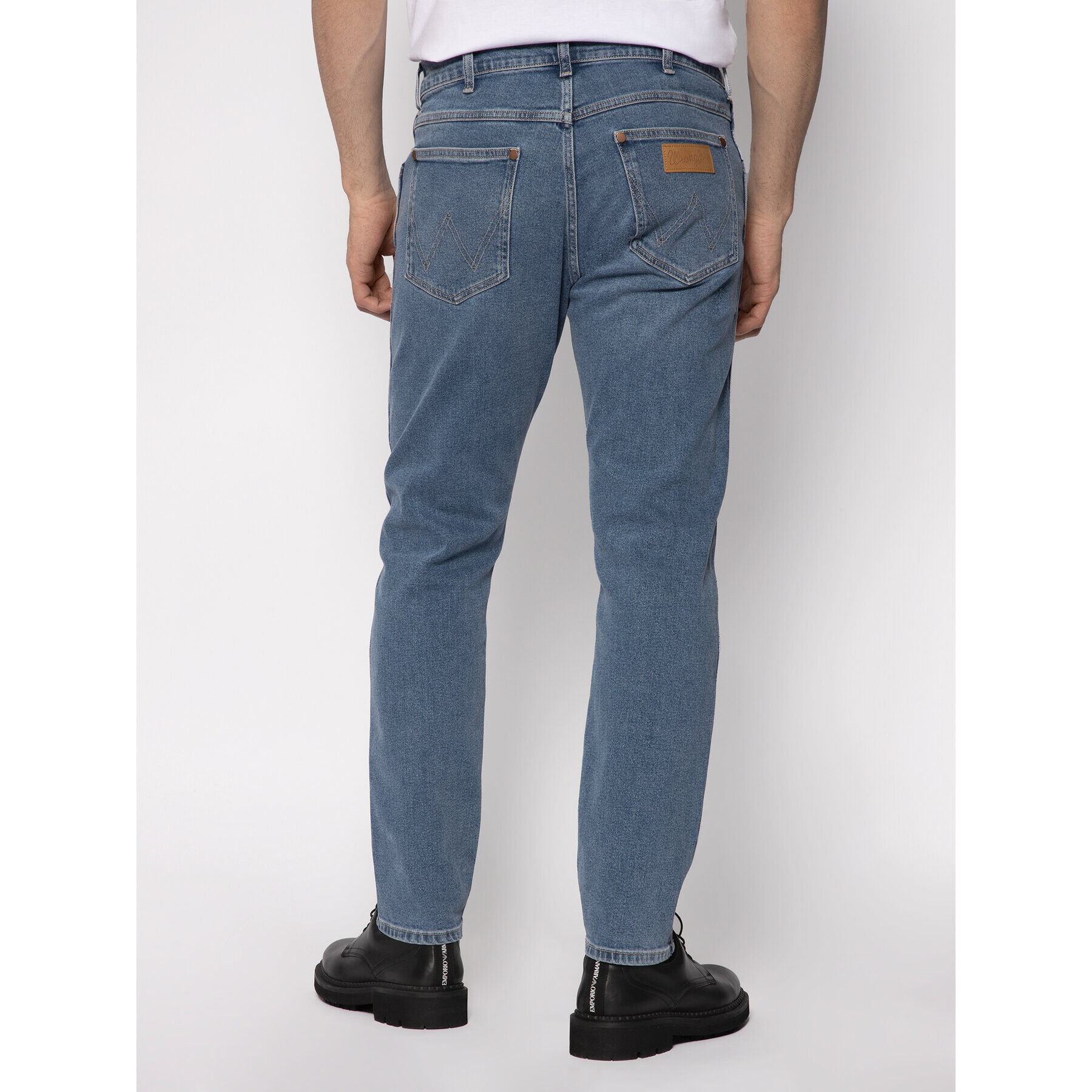 Wrangler Jeans hlače Slider W18RKP34F Modra Tapered Fit - Pepit.si