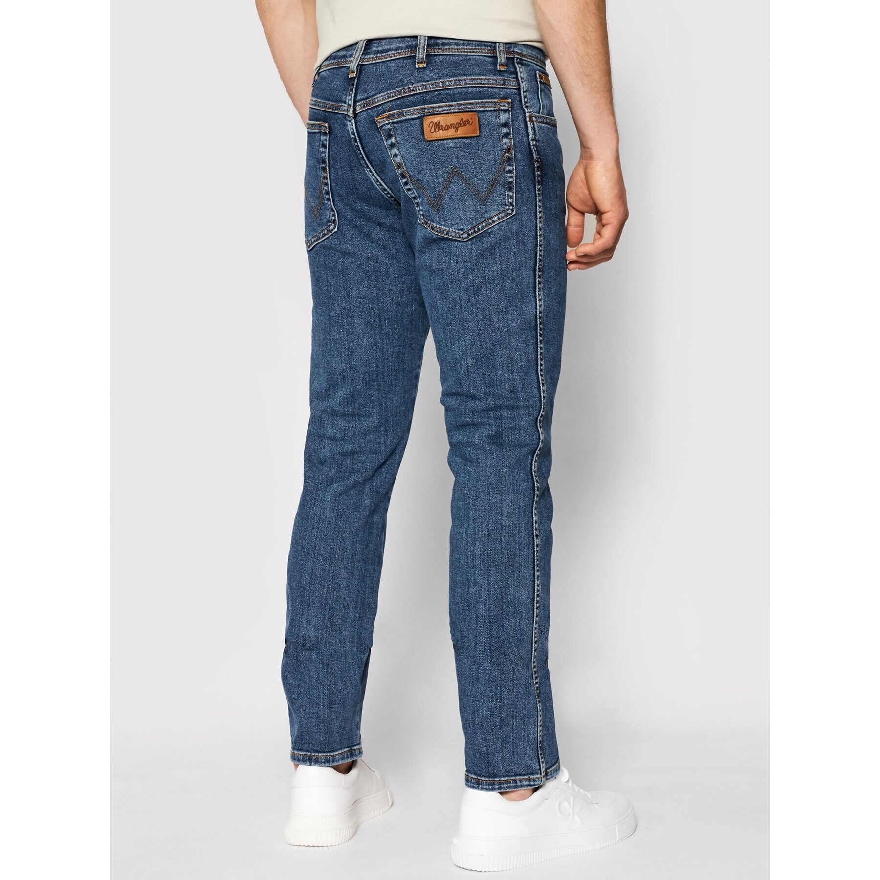 Wrangler Jeans hlače Texas W12S33010 Modra Slim Fit - Pepit.si