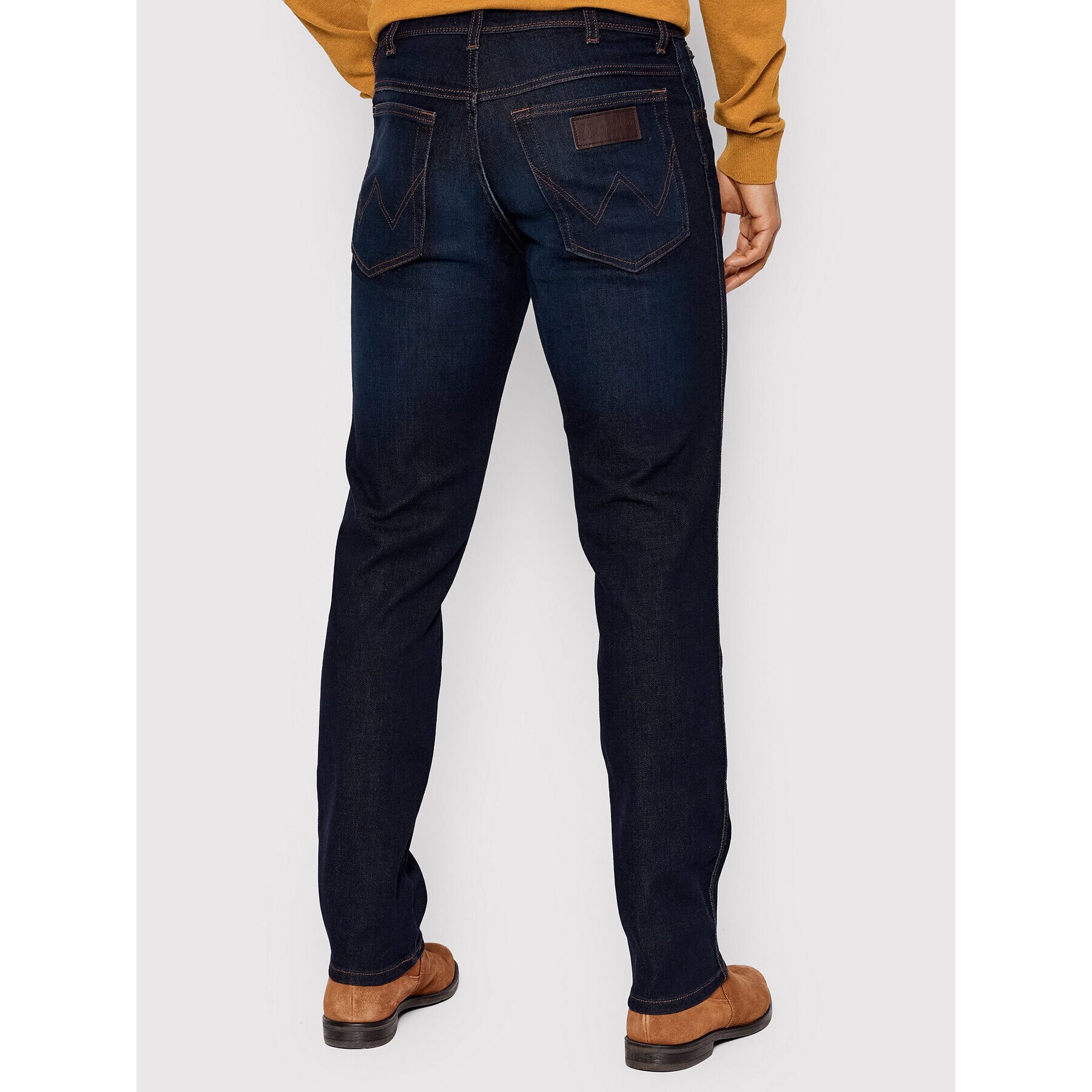 Wrangler Jeans hlače Texas W12SAO990 Mornarsko modra Slim Fit - Pepit.si