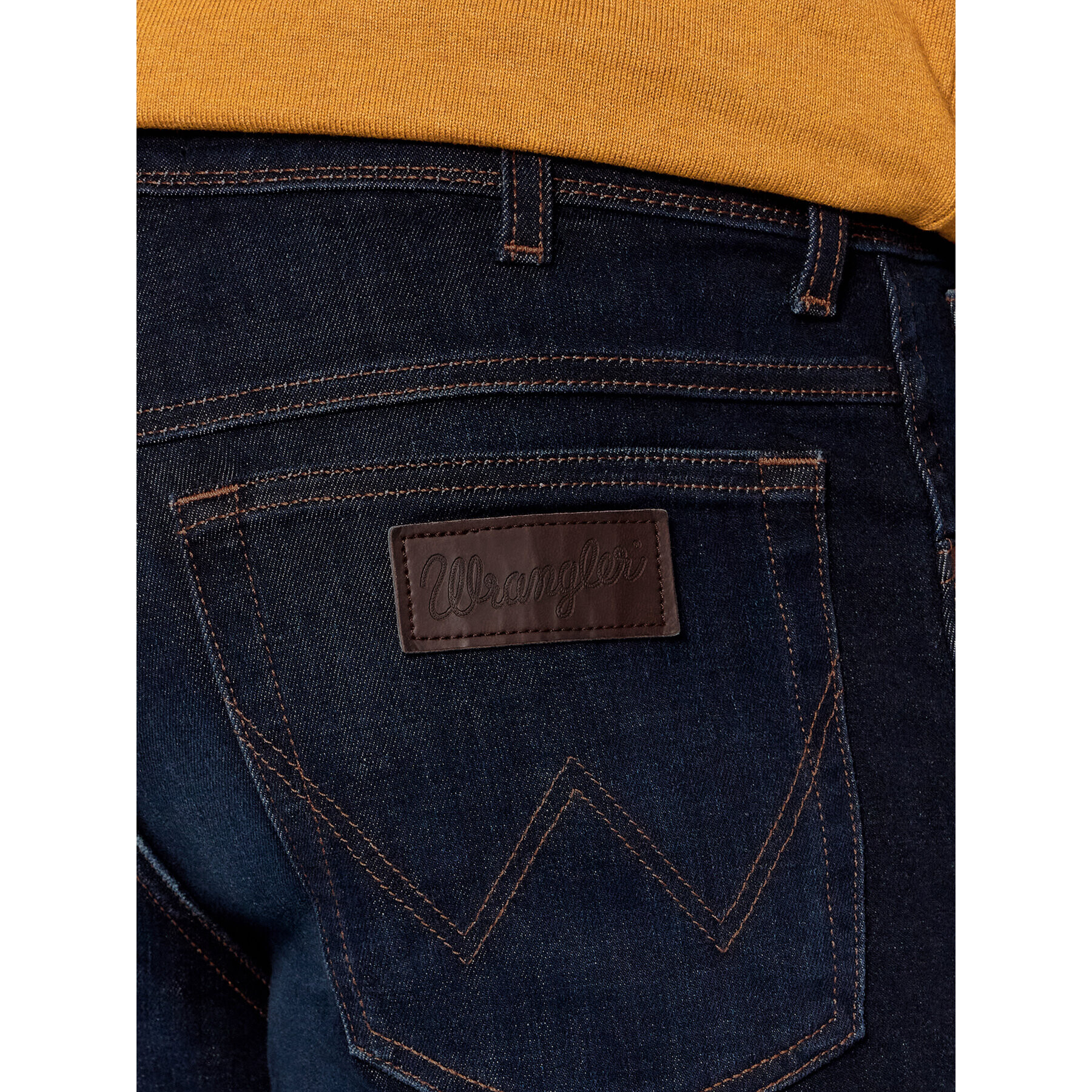 Wrangler Jeans hlače Texas W12SAO990 Mornarsko modra Slim Fit - Pepit.si