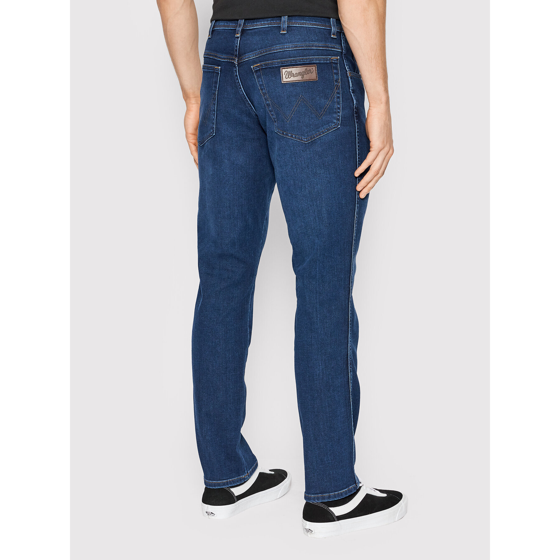 Wrangler Jeans hlače Texas W12SCV39Z Mornarsko modra Slim Fit - Pepit.si