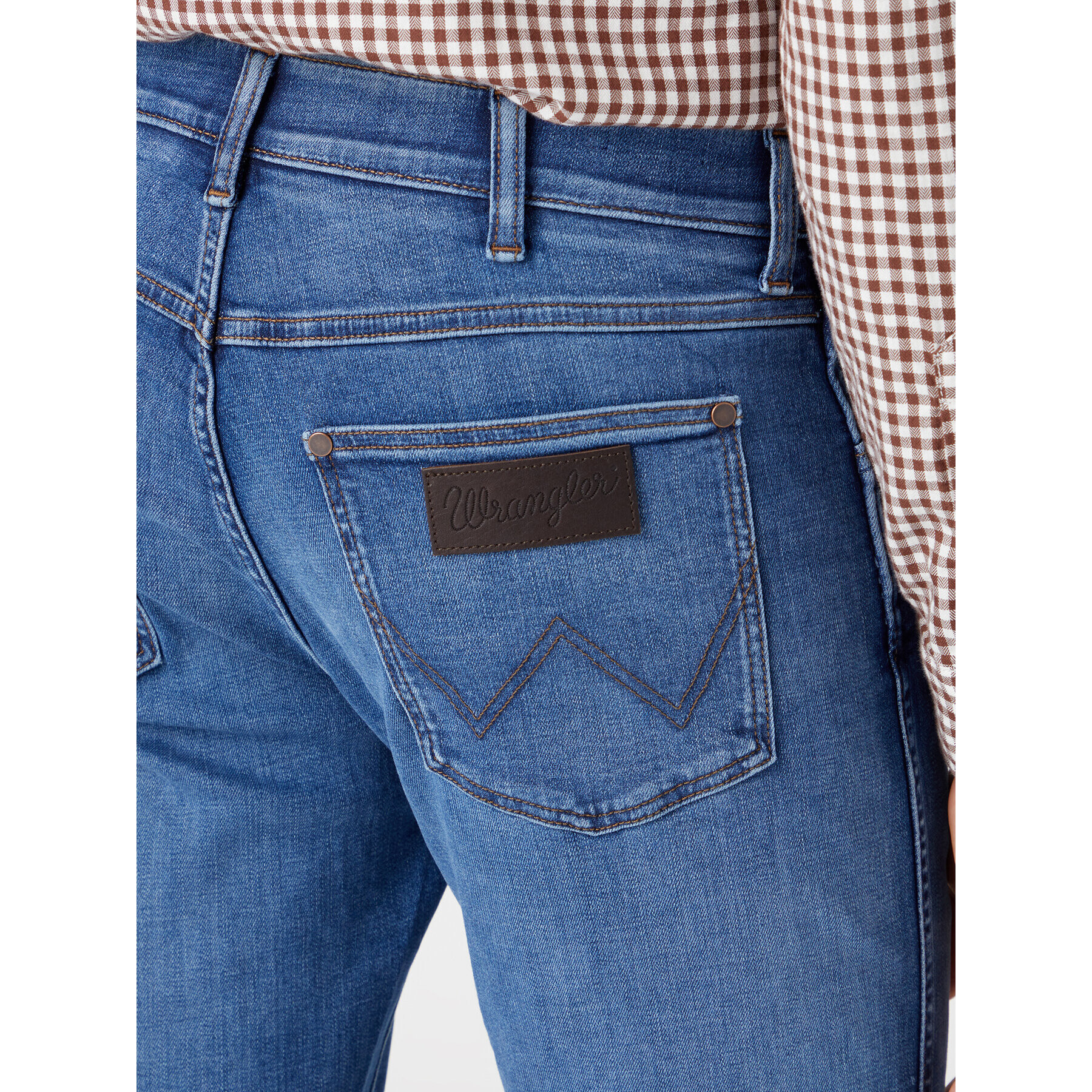 Wrangler Jeans hlače Larston W18SCSZ57 112330750 Modra Slim Fit - Pepit.si