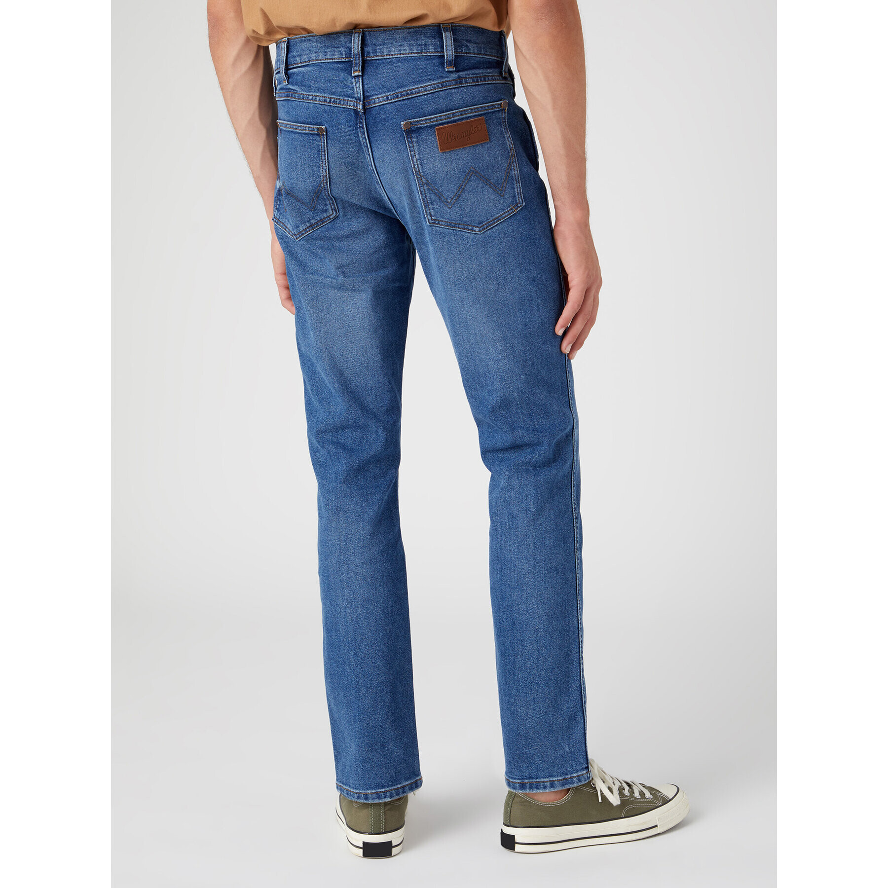 Wrangler Jeans hlače Larston W18SYLZ71 112330754 Modra Slim Fit - Pepit.si