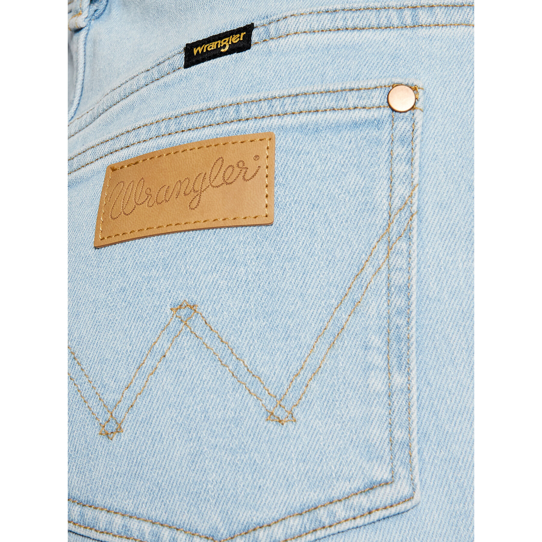 Wrangler Jeans kratke hlače W22DZH25E Modra Mom Fit - Pepit.si