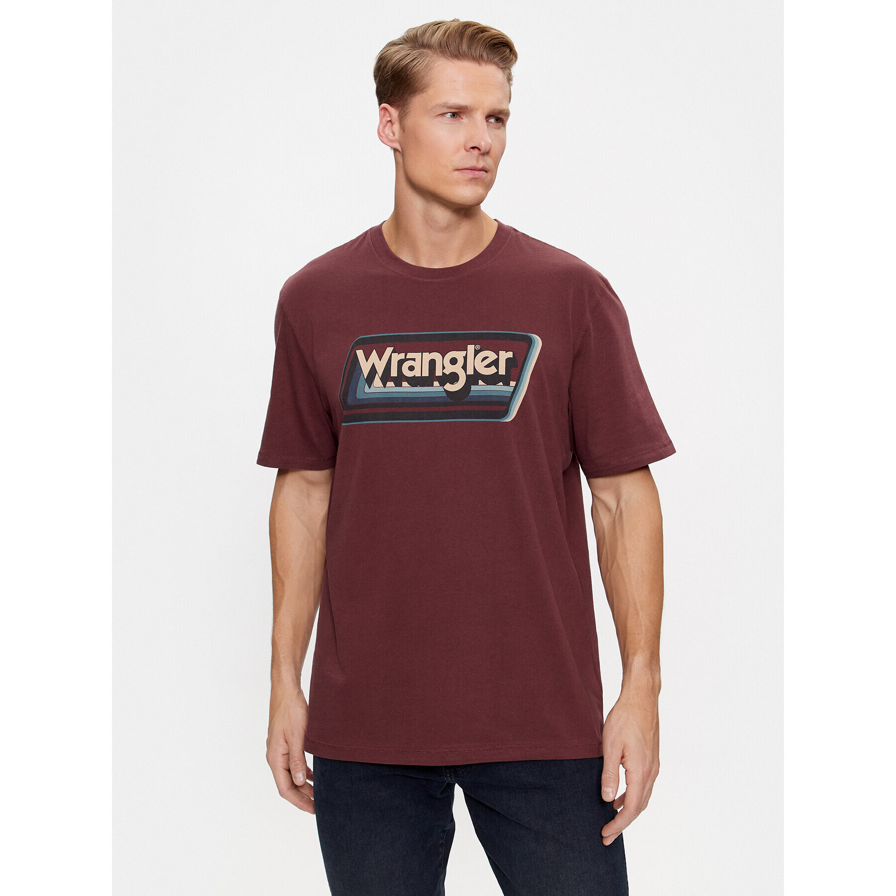 Wrangler Majica 112341242 Rjava Relaxed Fit - Pepit.si