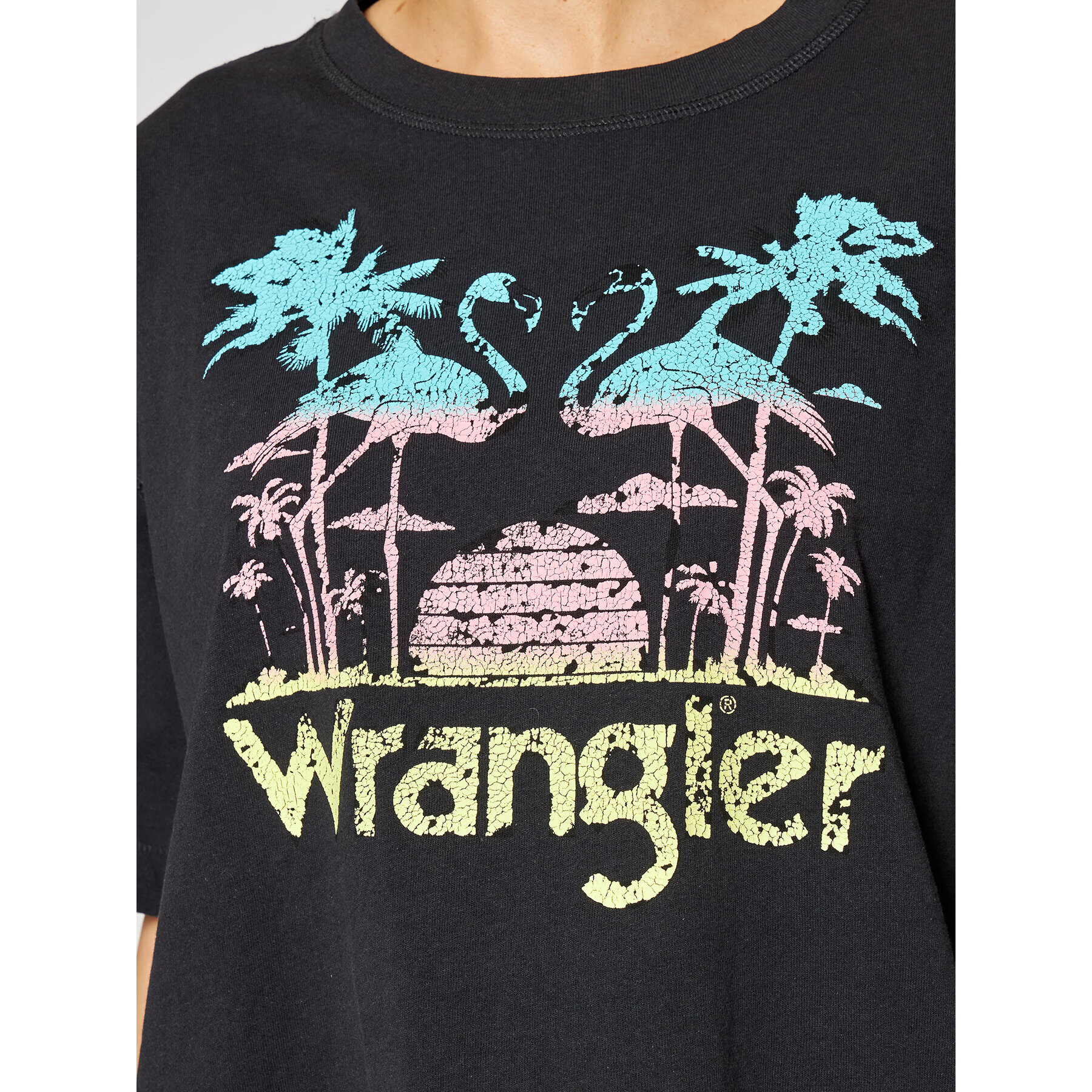 Wrangler Majica Boxy W7S2GFXV6 Siva Relaxed Fit - Pepit.si