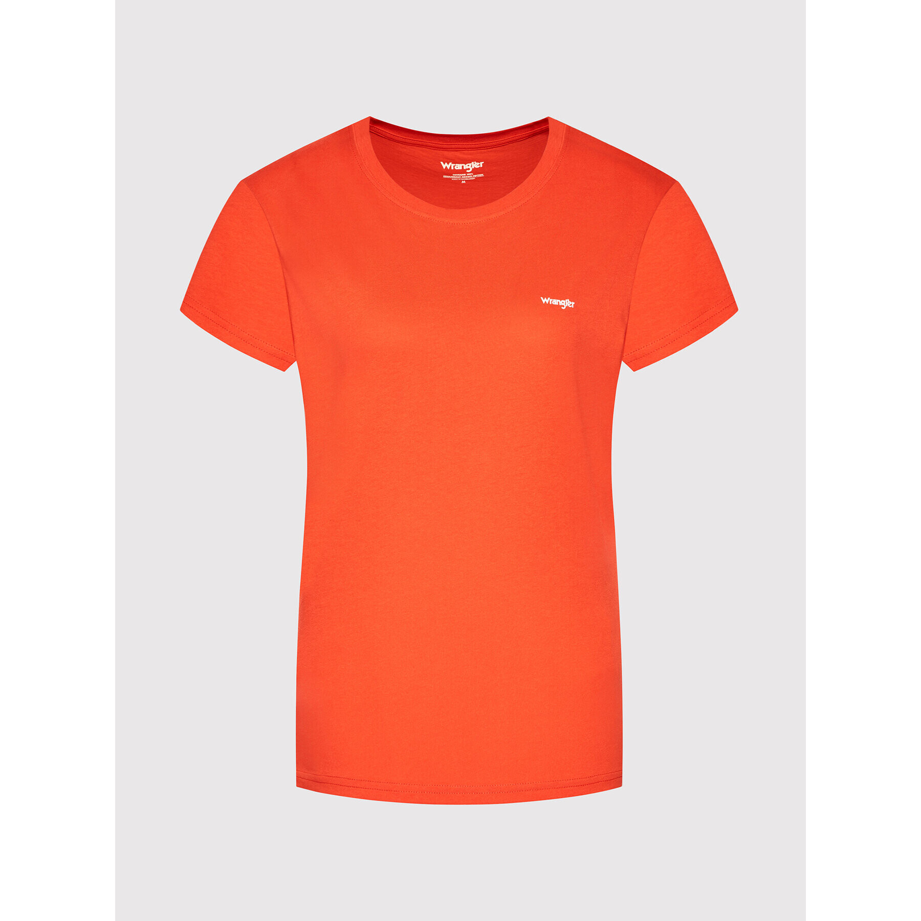 Wrangler Majica Sign Off Tee W7Q0D3 Oranžna Regular Fit - Pepit.si