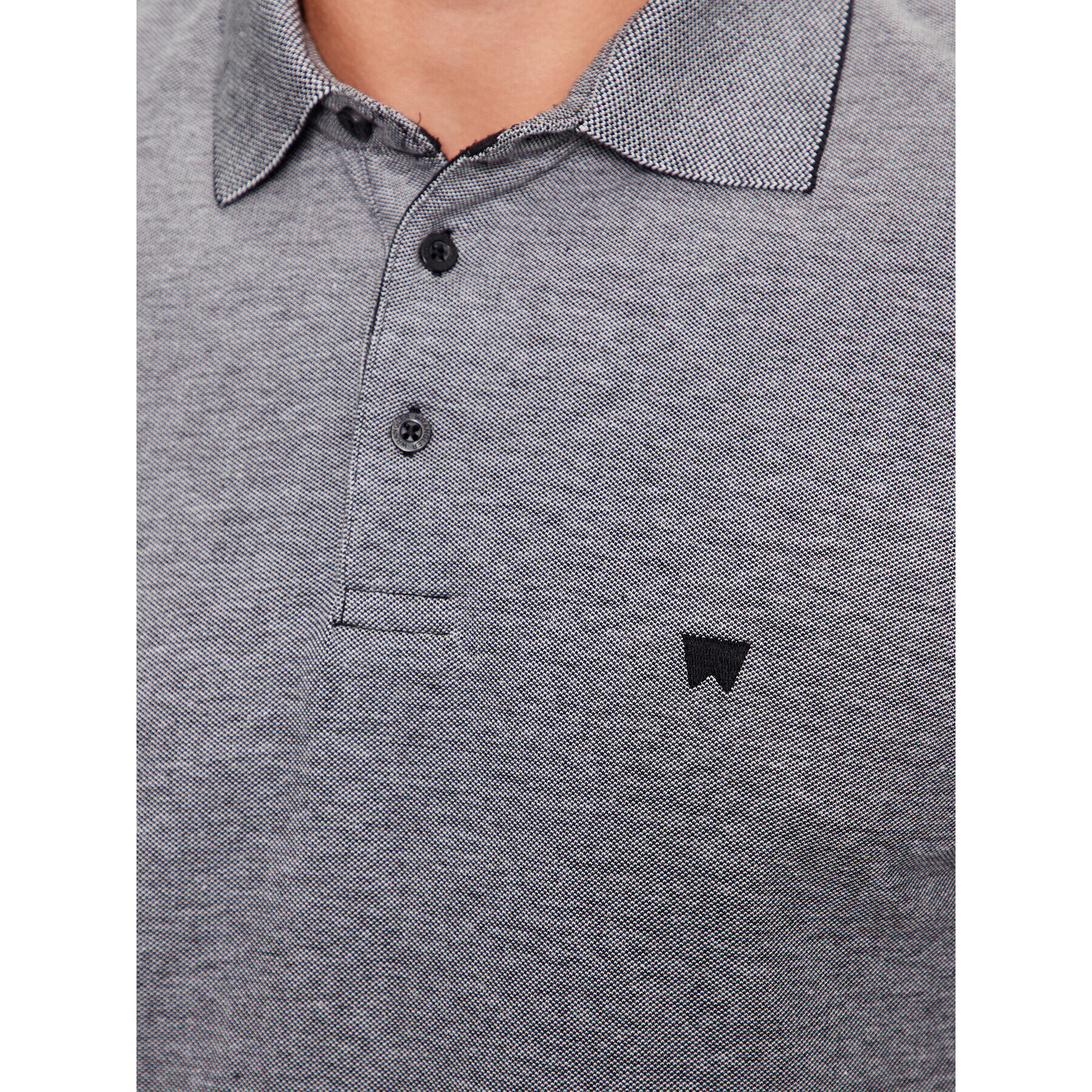 Wrangler Polo majica Refined 112341118 Siva Regular Fit - Pepit.si