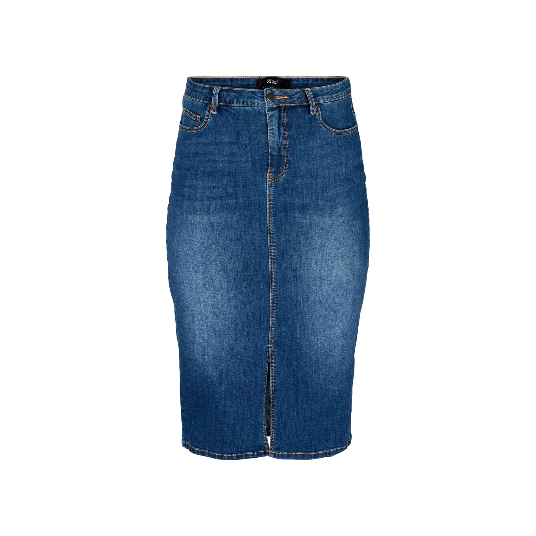 Zizzi Jeans krilo J10771A Modra Regular Fit - Pepit.si