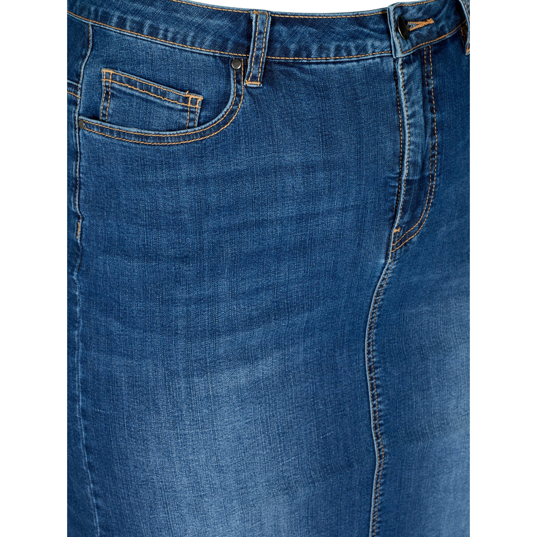 Zizzi Jeans krilo J10771A Modra Regular Fit - Pepit.si