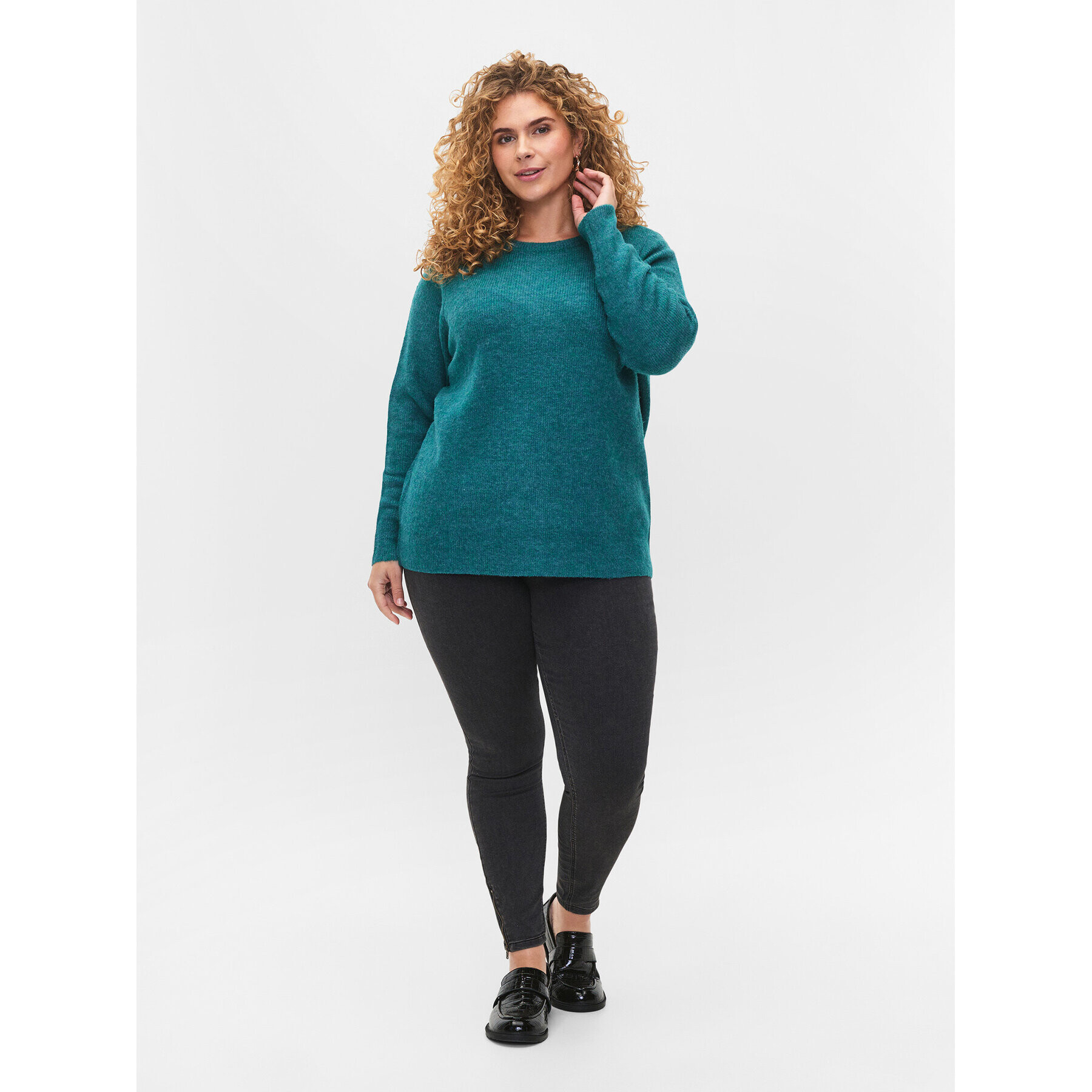 Zizzi Pulover CA61192A Modra Regular Fit - Pepit.si